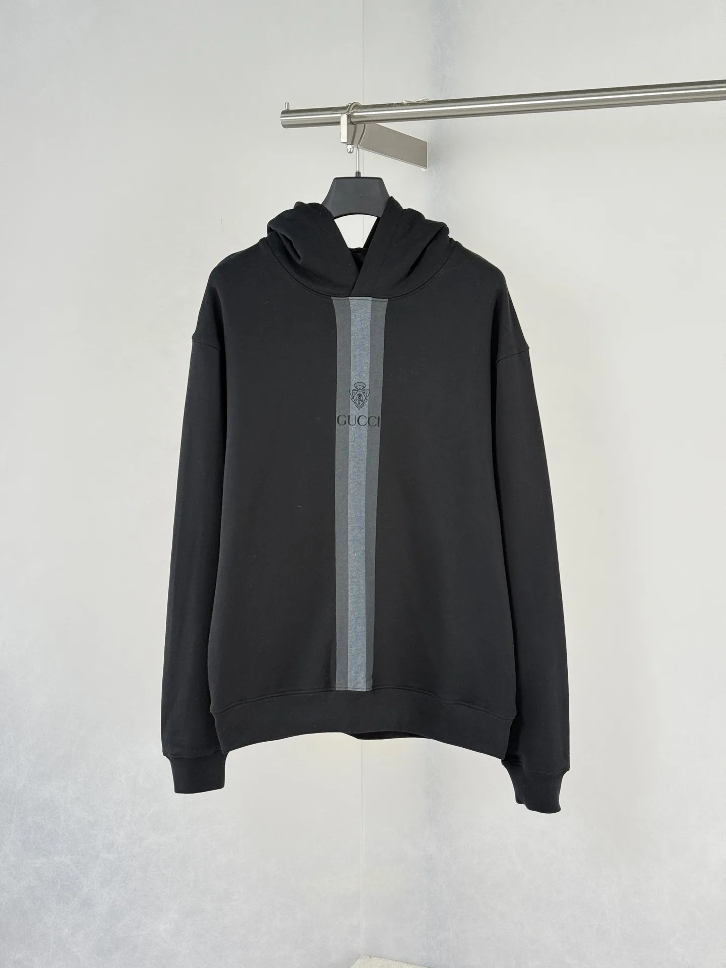 Logo Print Web Stripe Hoodie D26019942