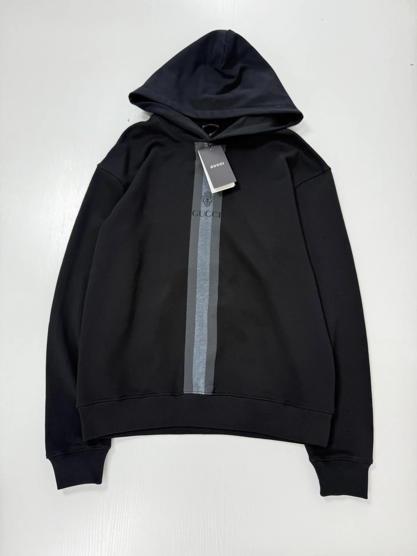 Logo Print Web Stripe Hoodie D26019942 — view 3