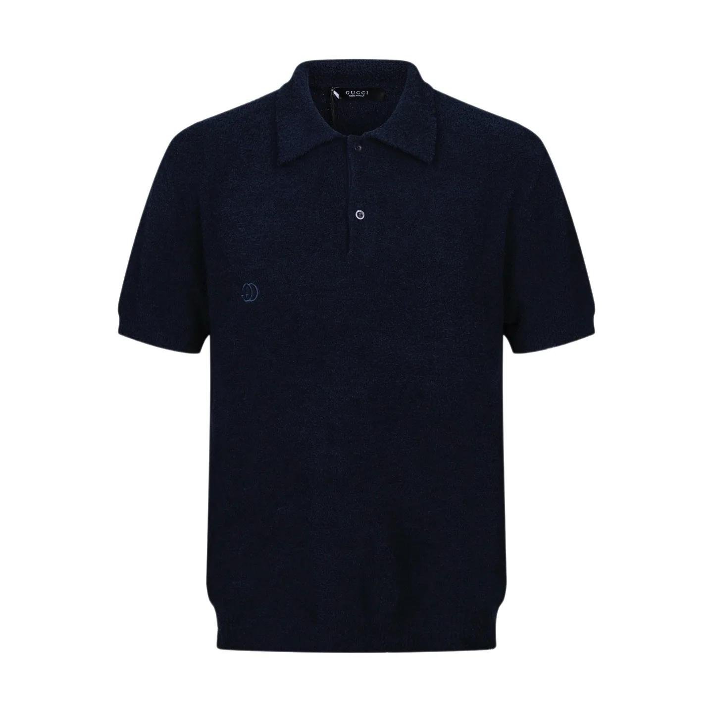 Double G Embroidered Bouclé Wool Polo Shirt D26019813