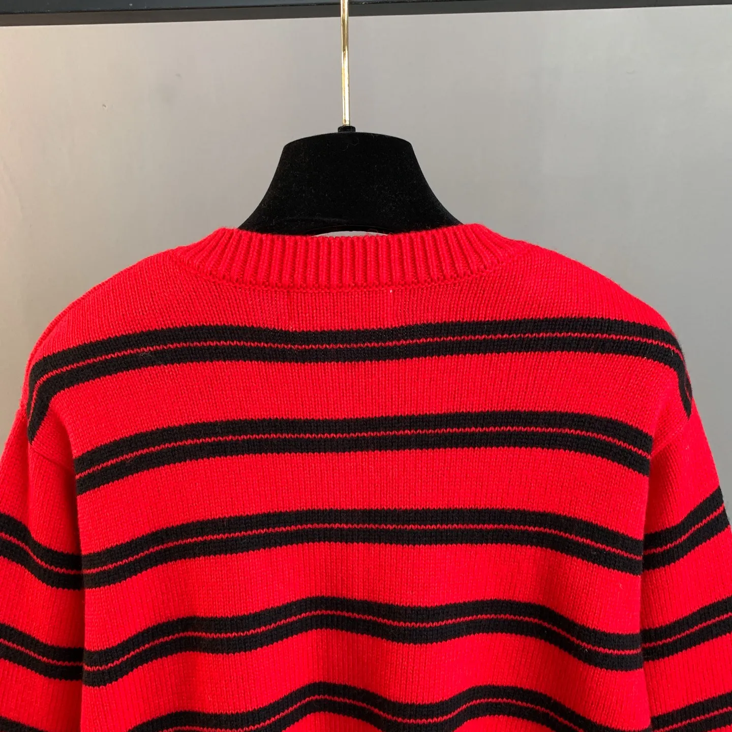 Striped Wool-Blend Knit Cardigan D26022887 — view 4