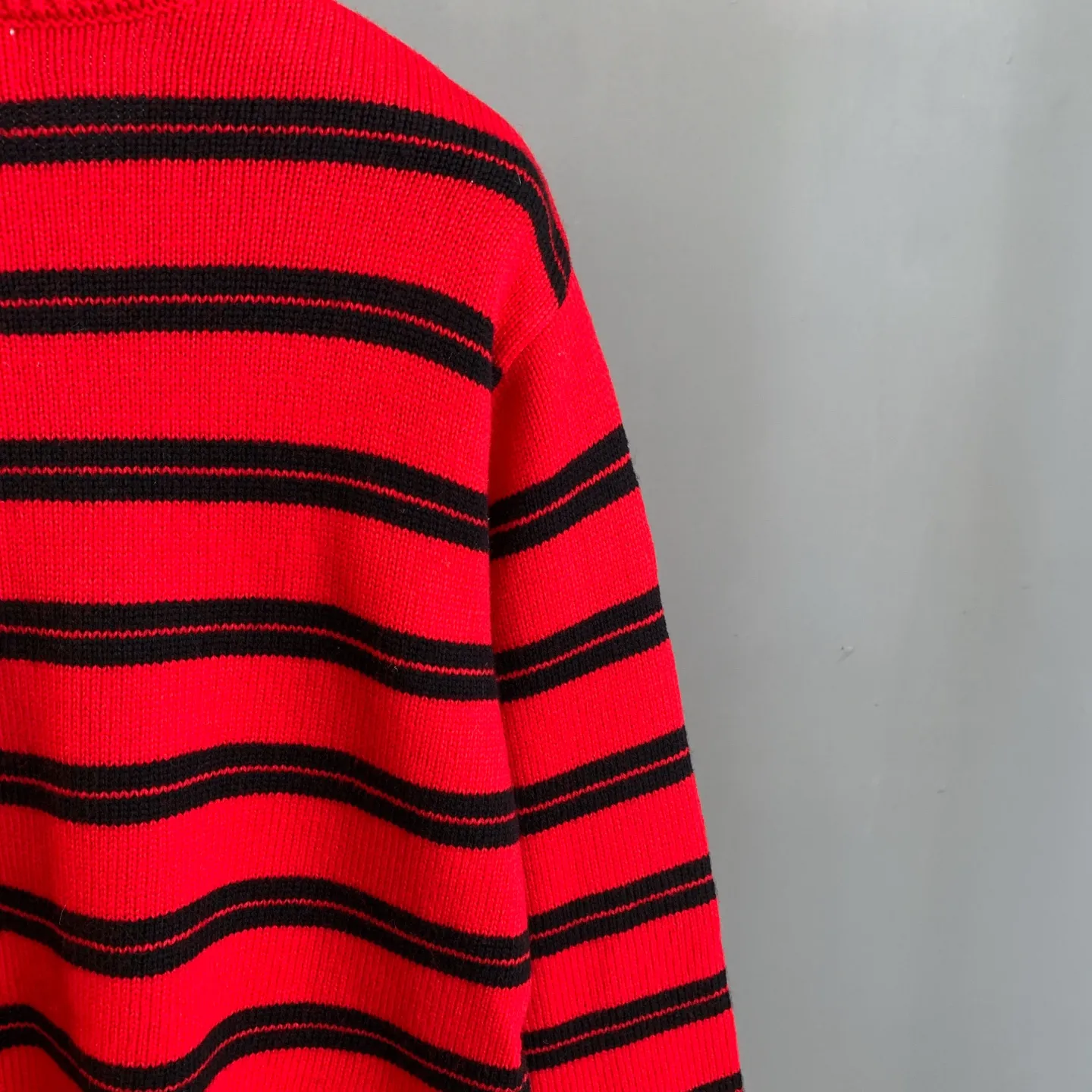 Striped Wool-Blend Knit Cardigan D26022887 — view 7