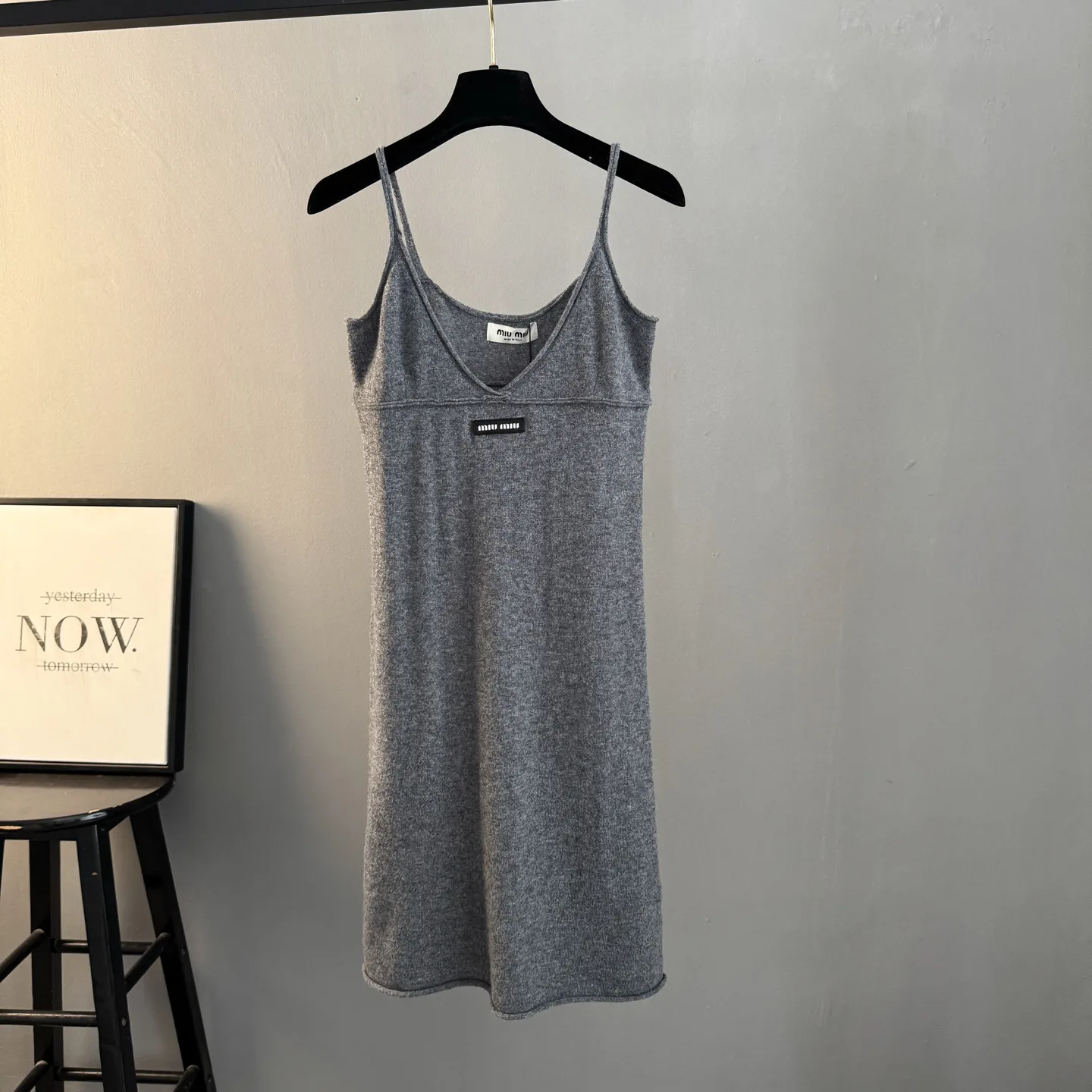 Logo-Patch Knit Cami Midi Dress D26022756