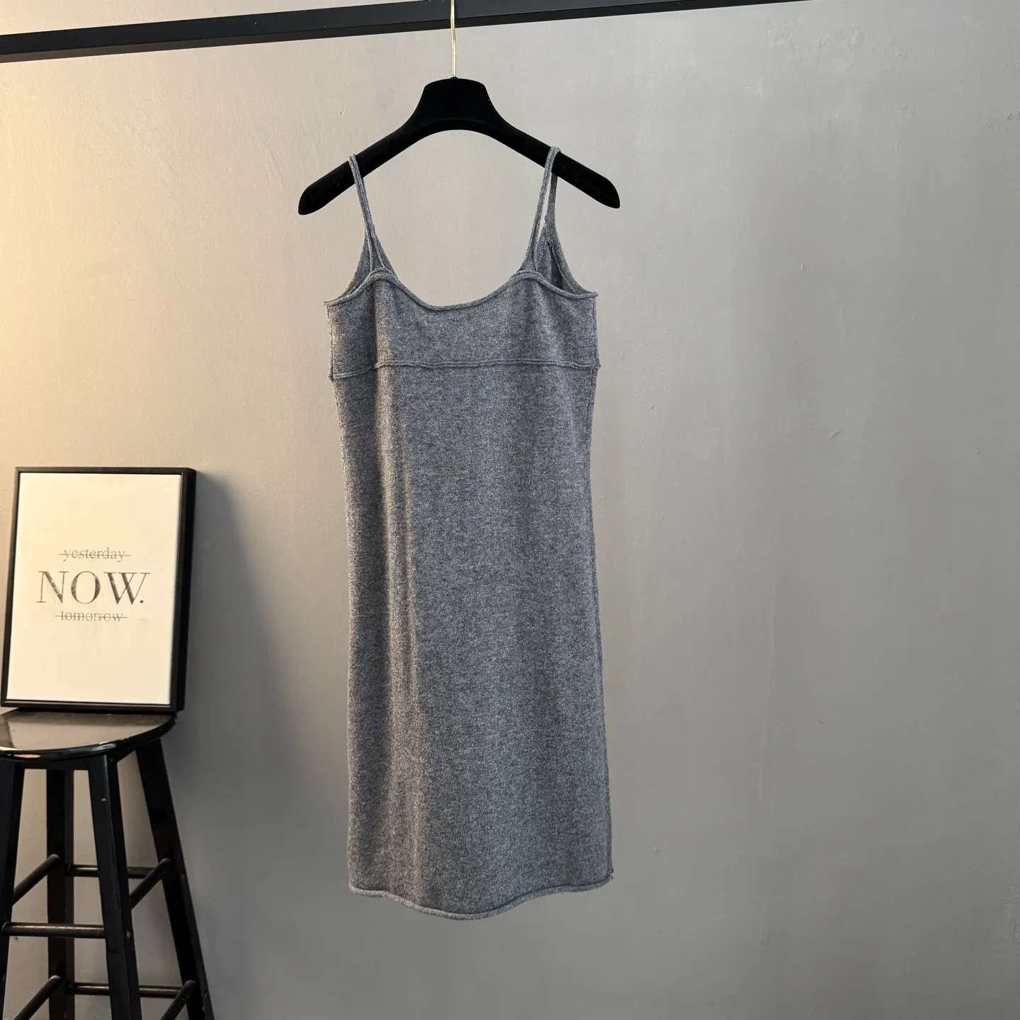 Logo-Patch Knit Cami Midi Dress D26022756 — view 2