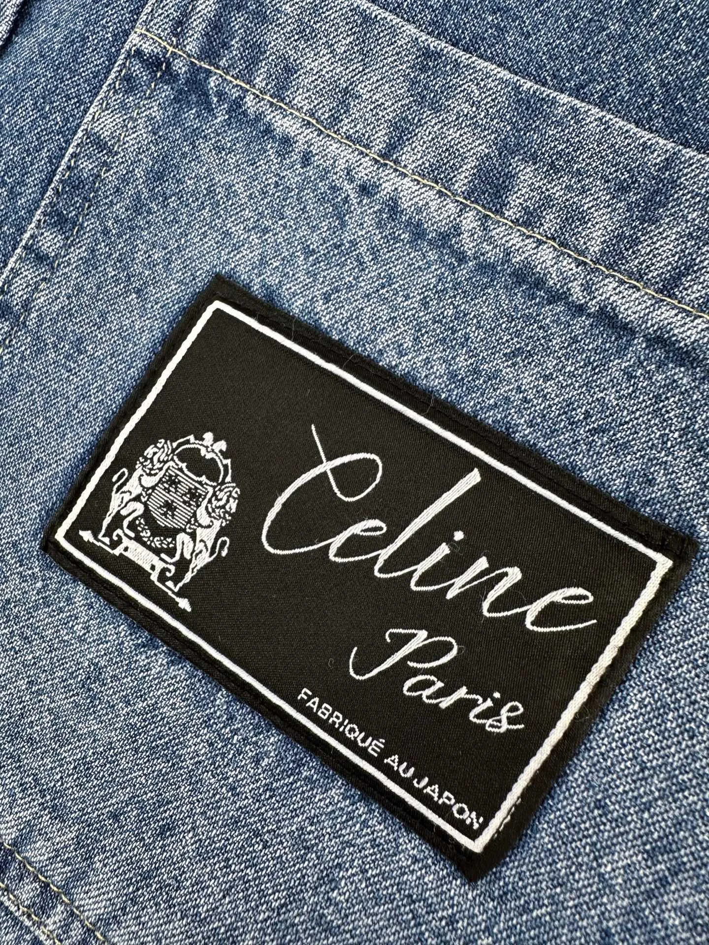 Logo Patch Denim Shirt in Stonewashed Indigo D26521928 — view 5
