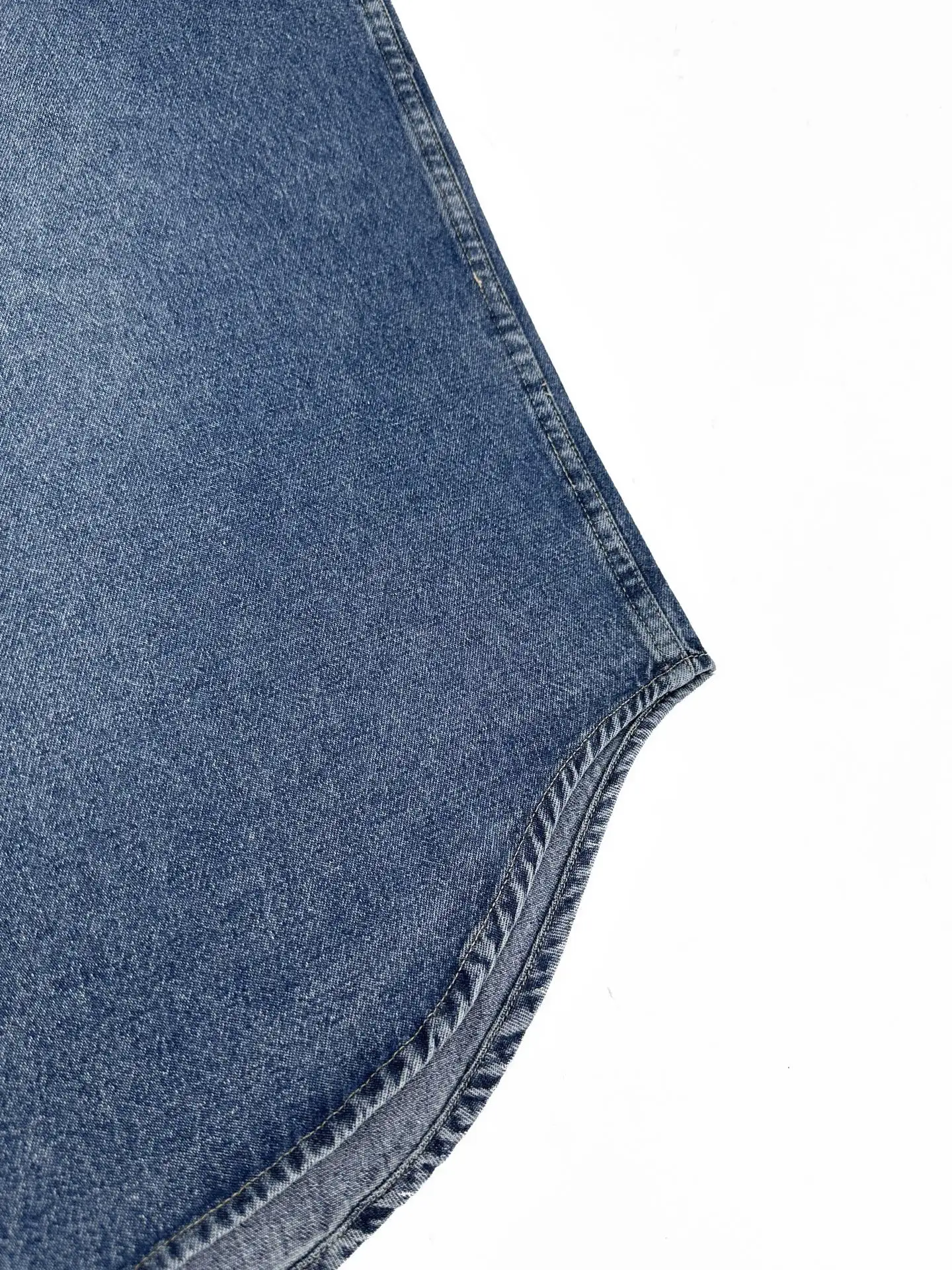 Logo Patch Denim Shirt in Stonewashed Indigo D26521928 — view 8