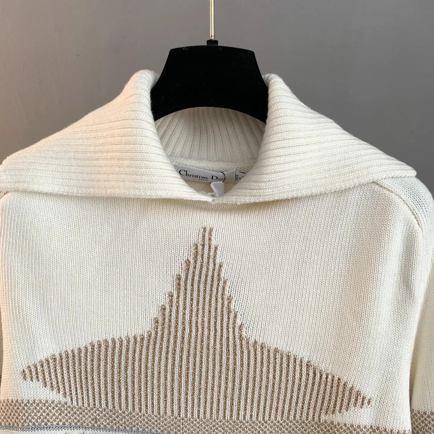 Dior Alps Star Jacquard Wool-Cashmere Sweater D26522773 — view 3