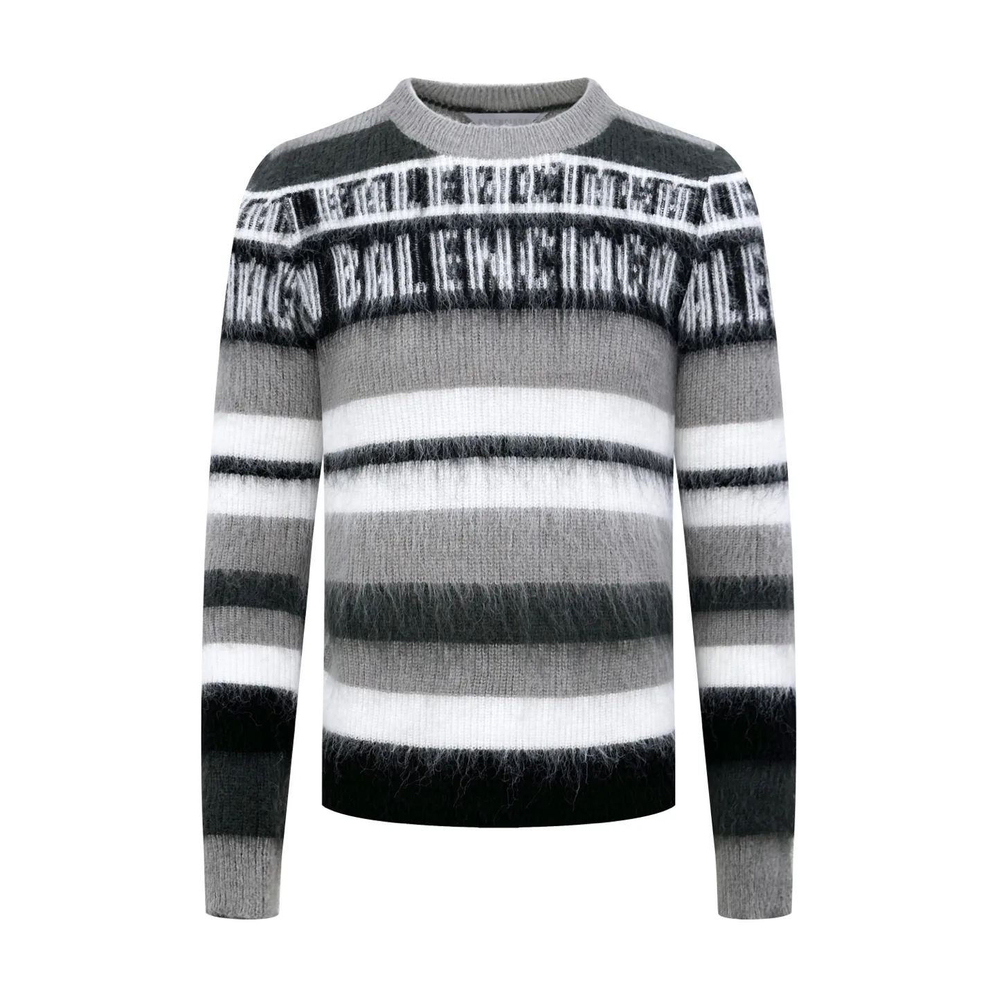 Logo Intarsia Striped Mohair-Blend Sweater D27021414