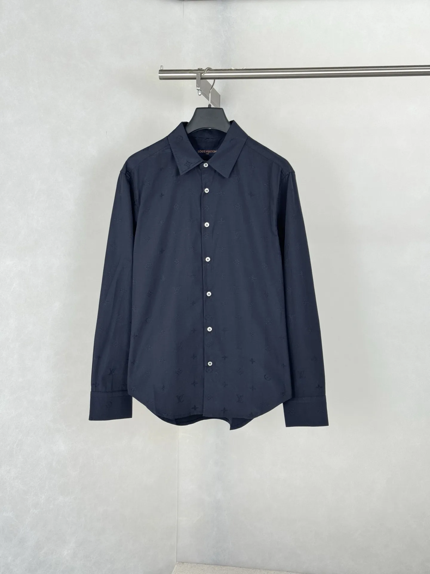 Monogram Embroidered Long-Sleeve Shirt D27019938