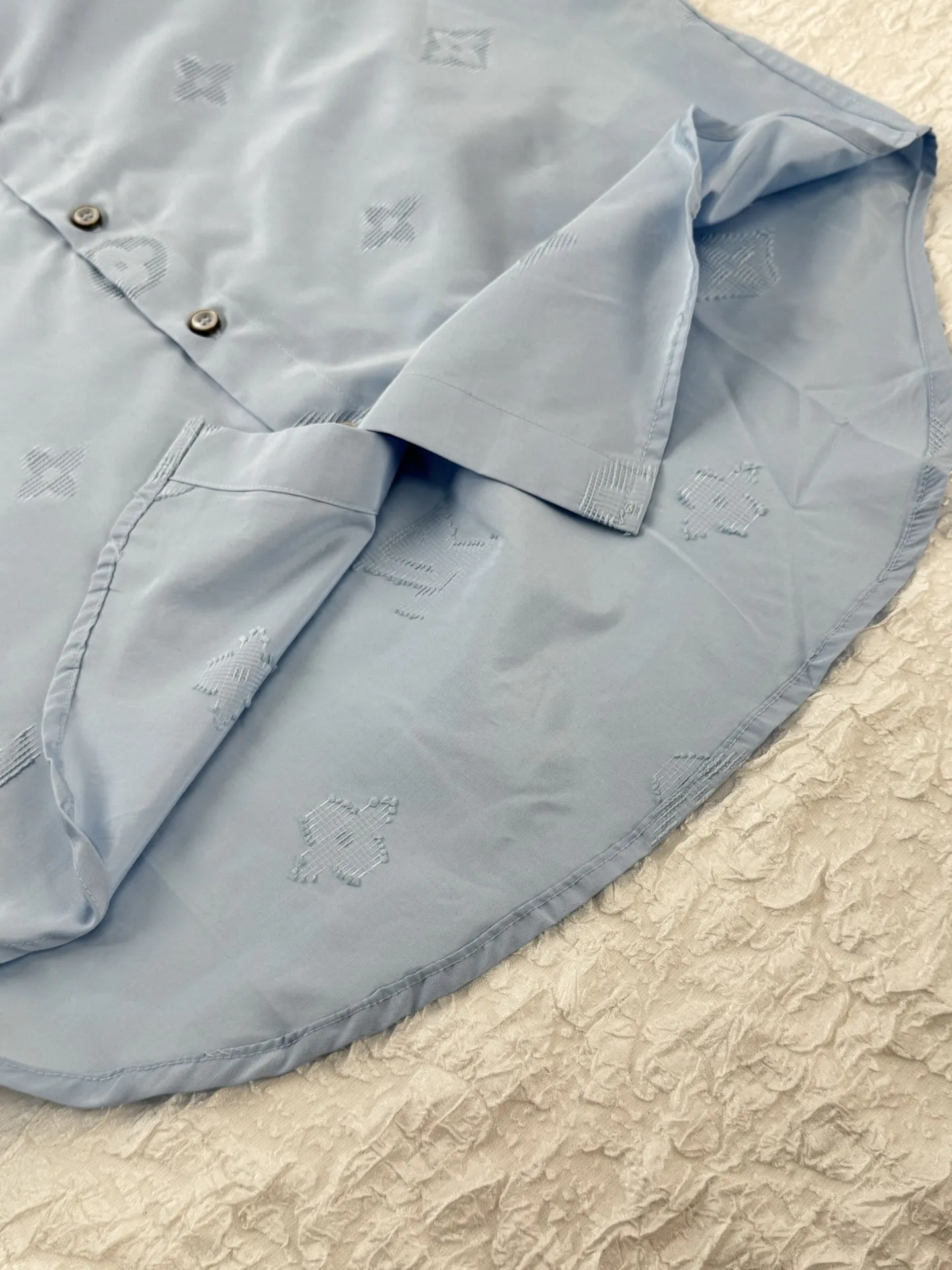 Monogram Sketch Embroidered Long-Sleeve Shirt D27019937 — view 8