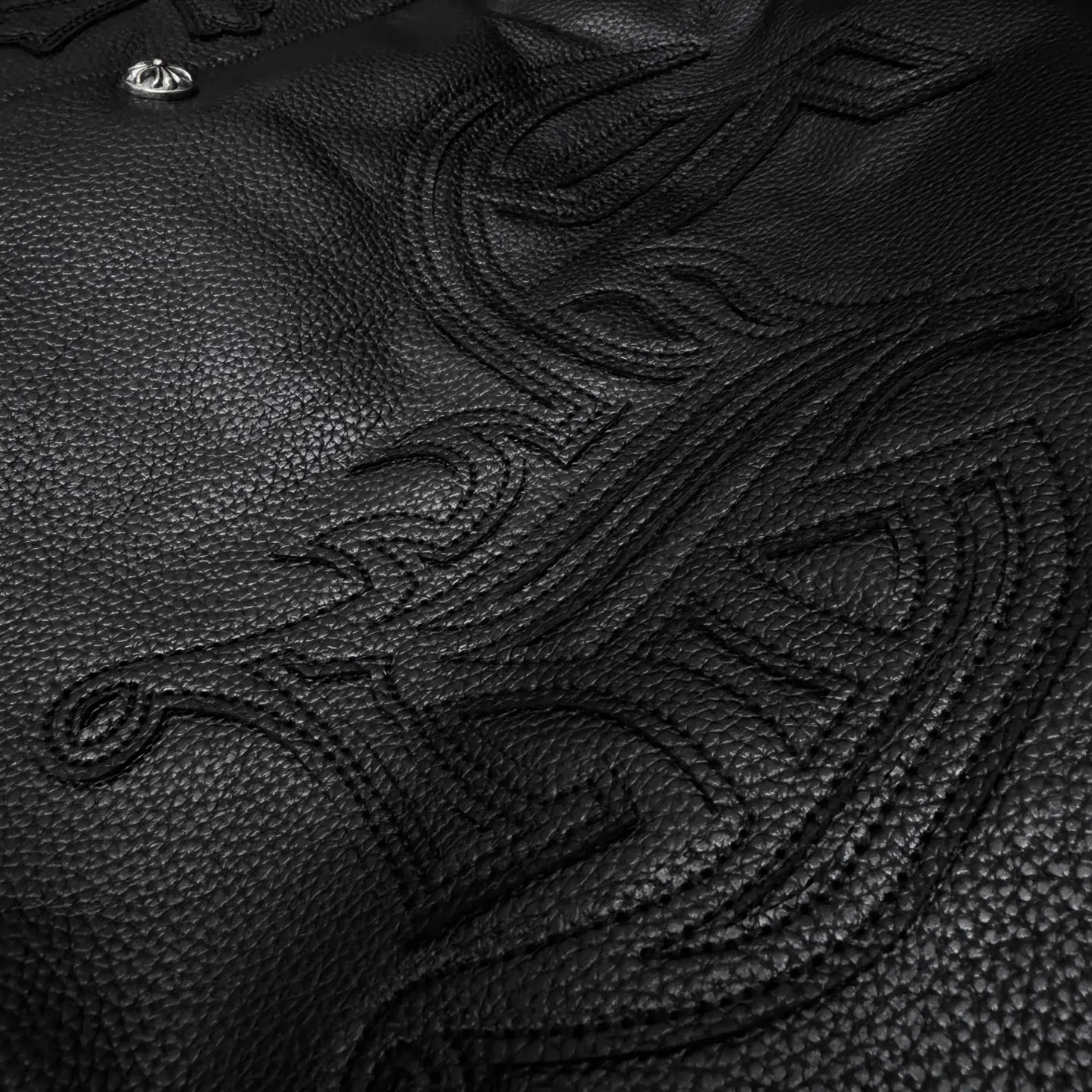 Embroidered Lambskin Leather Bomber Jacket D27021356 — view 4