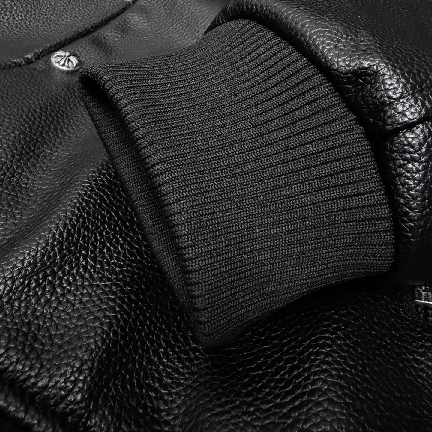 Embroidered Lambskin Leather Bomber Jacket D27021356 — view 8