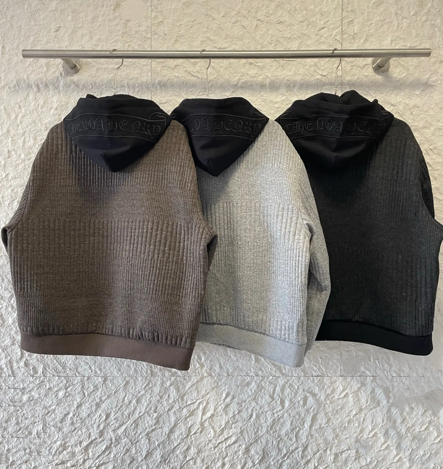 Chrome Hearts Cross-Patch Wool-Blend Knit Hoodie D27020229 — view 2