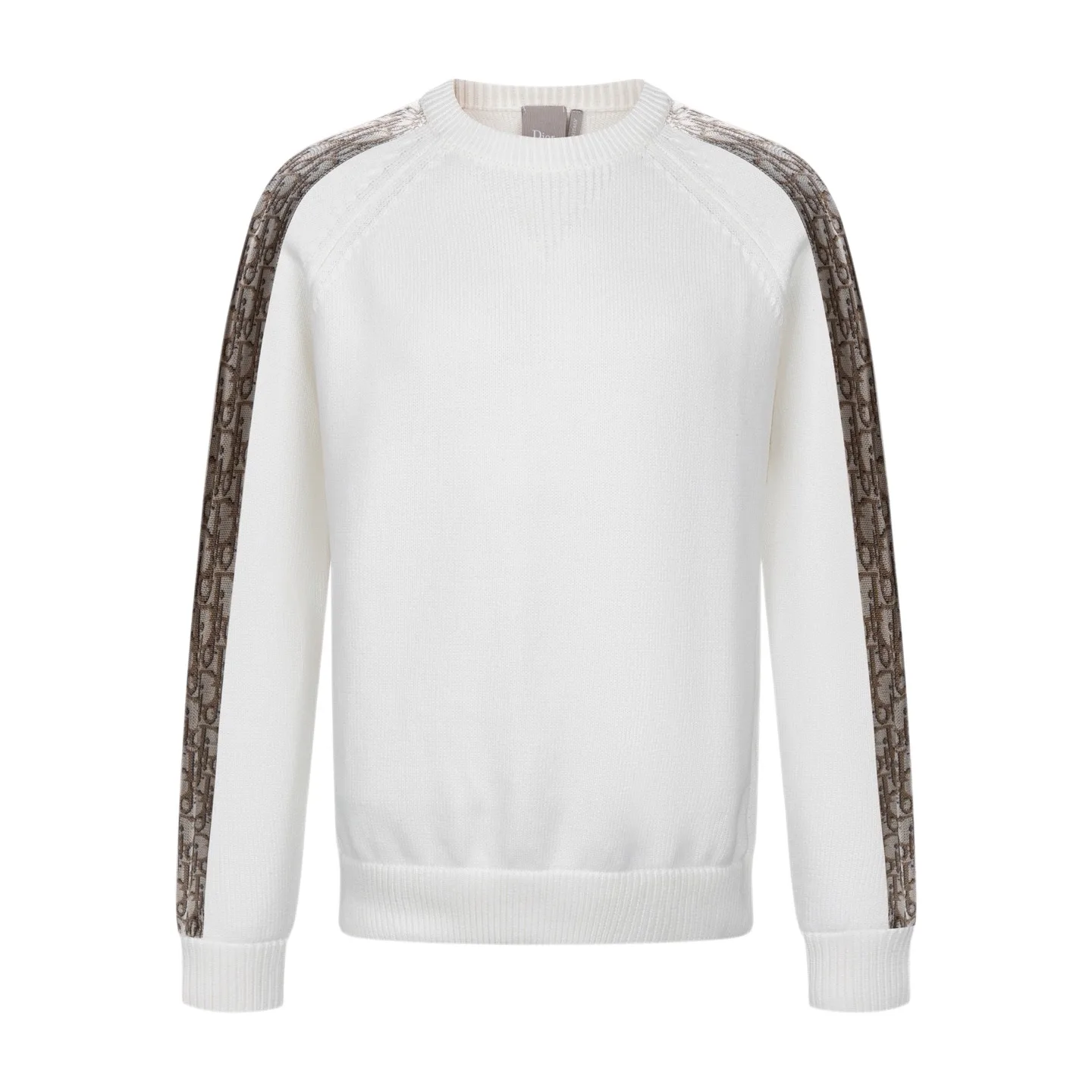 Oblique Jacquard Trim Wool-Blend Sweater D27019819