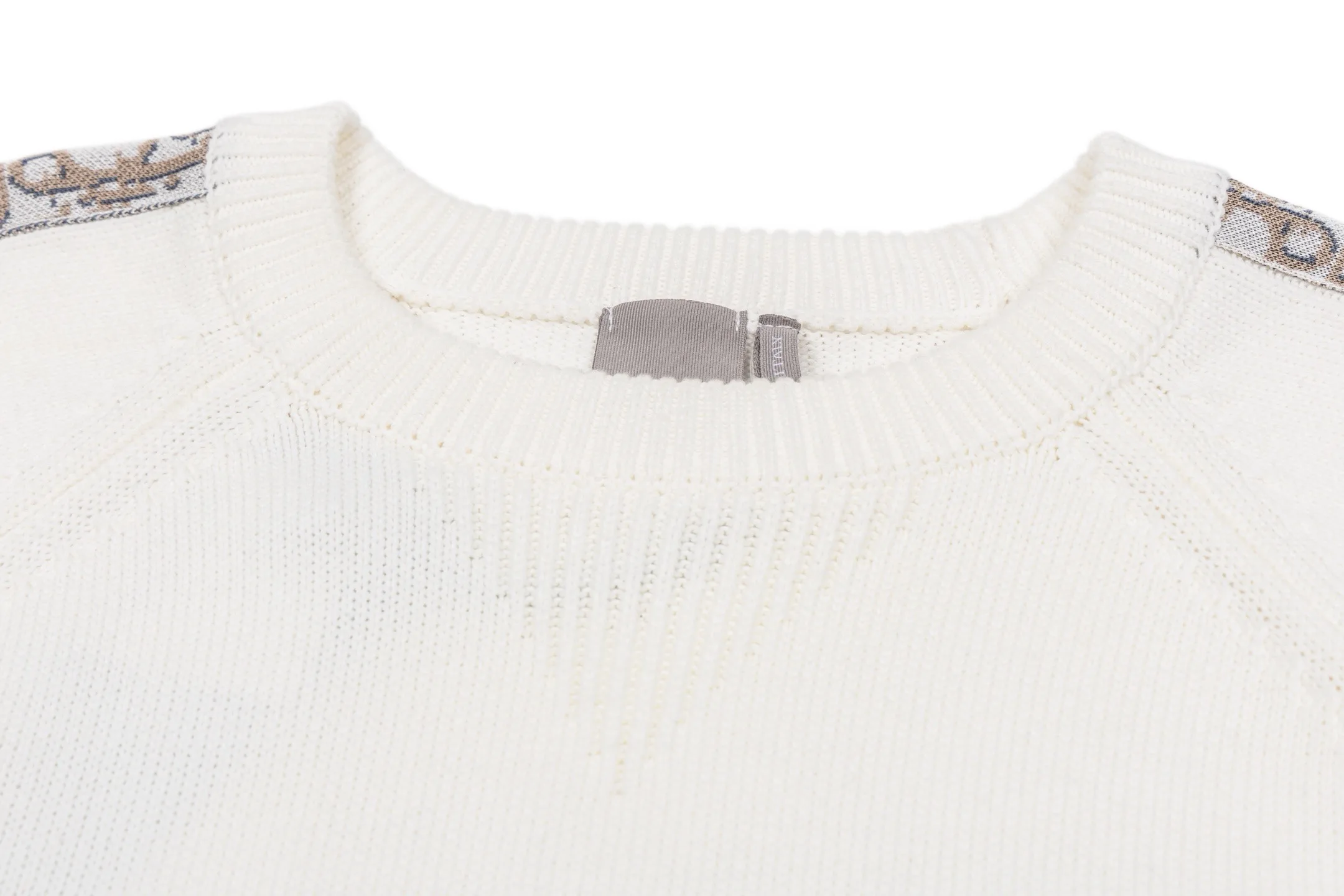 Oblique Jacquard Trim Wool-Blend Sweater D27019819 — view 3