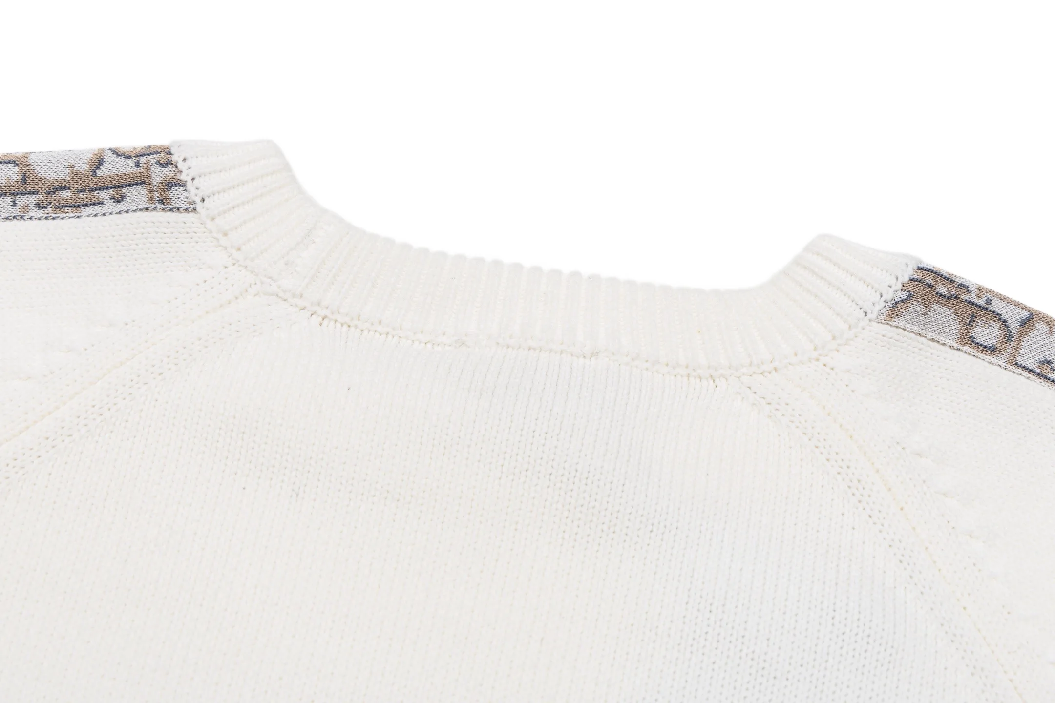 Oblique Jacquard Trim Wool-Blend Sweater D27019819 — view 4