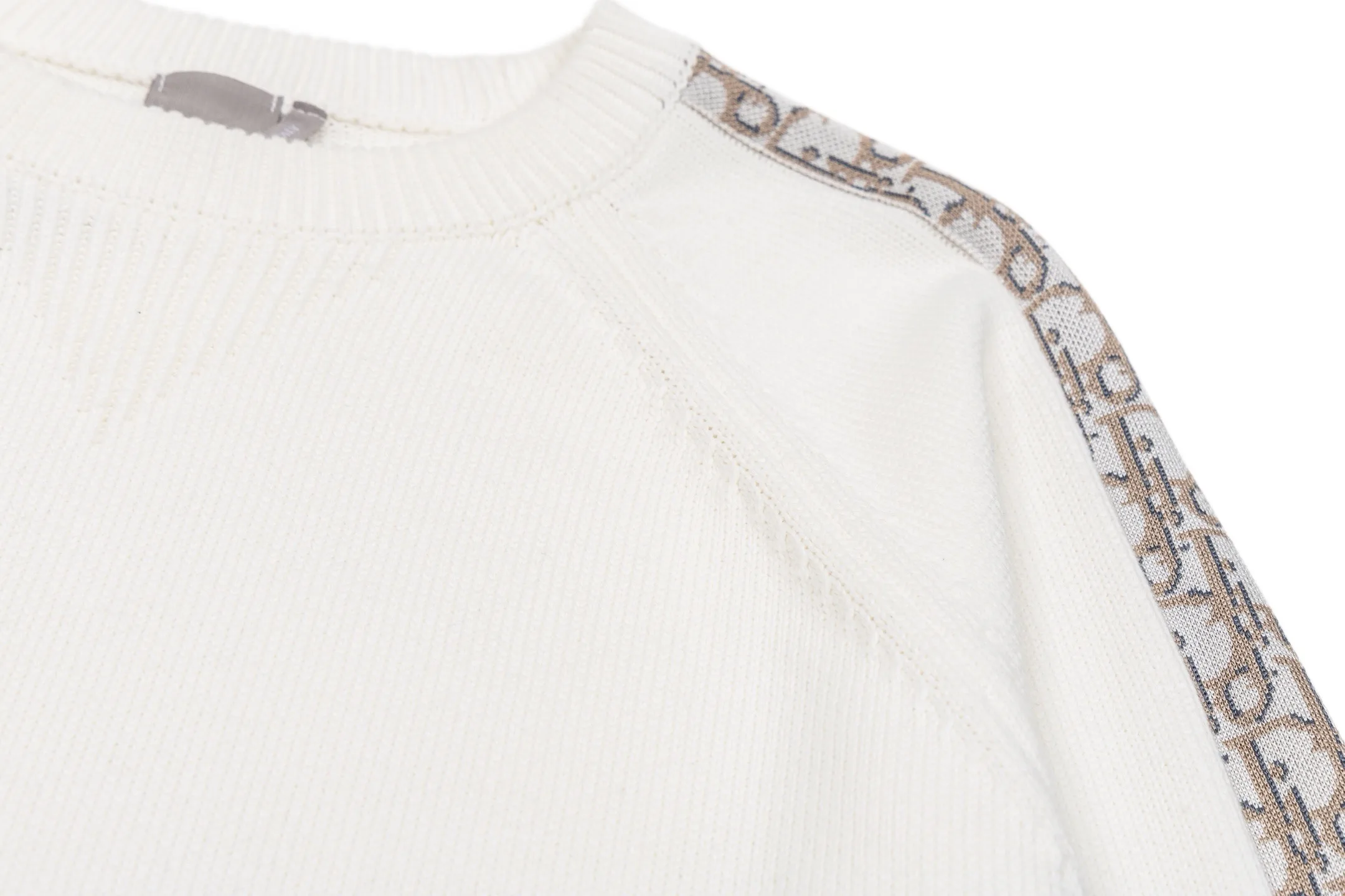 Oblique Jacquard Trim Wool-Blend Sweater D27019819 — view 5