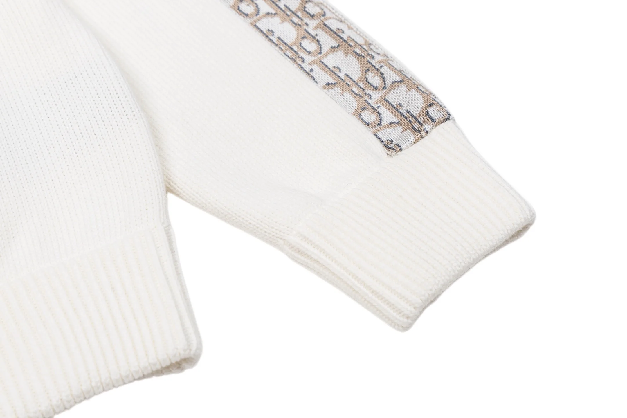 Oblique Jacquard Trim Wool-Blend Sweater D27019819 — view 7