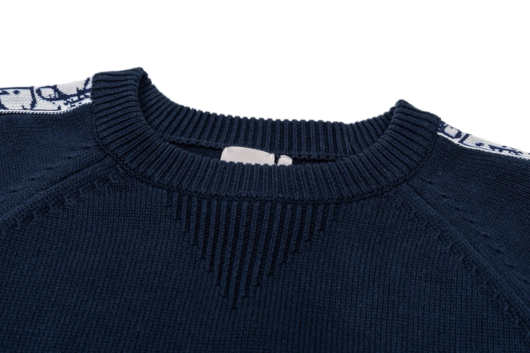 Oblique Jacquard Taped Crew-Neck Sweater D27019822 — view 3