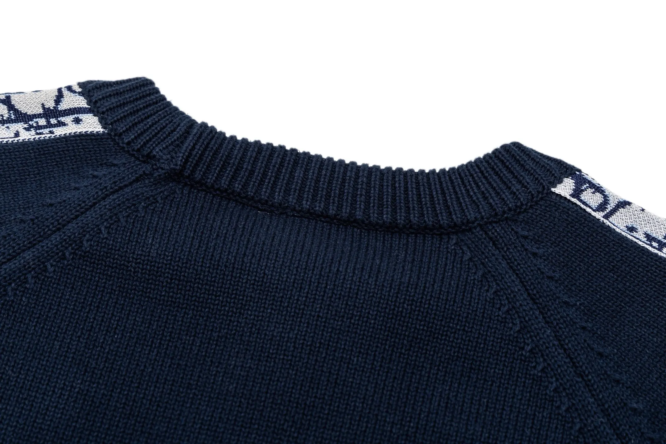 Oblique Jacquard Taped Crew-Neck Sweater D27019822 — view 4