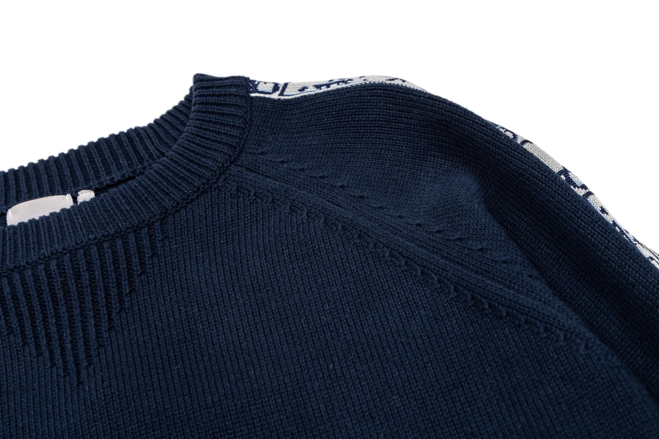 Oblique Jacquard Taped Crew-Neck Sweater D27019822 — view 5