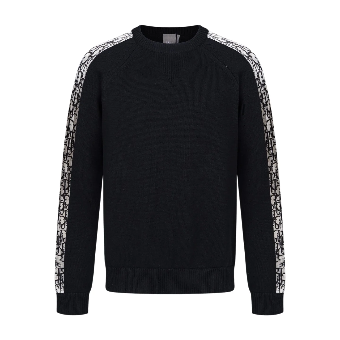 Oblique Jacquard Trim Wool-Blend Sweater D27019820