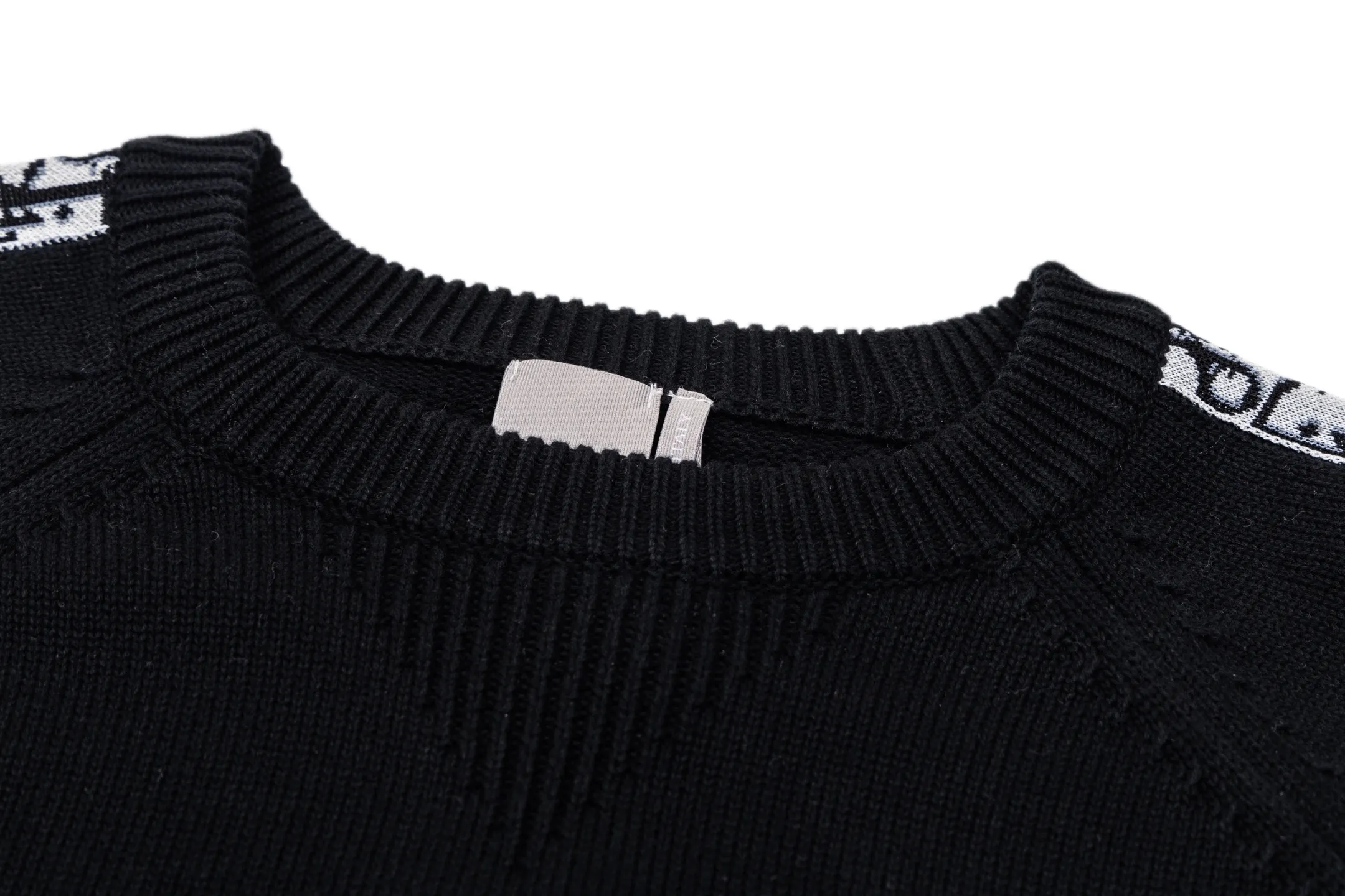 Oblique Jacquard Trim Wool-Blend Sweater D27019820 — view 3