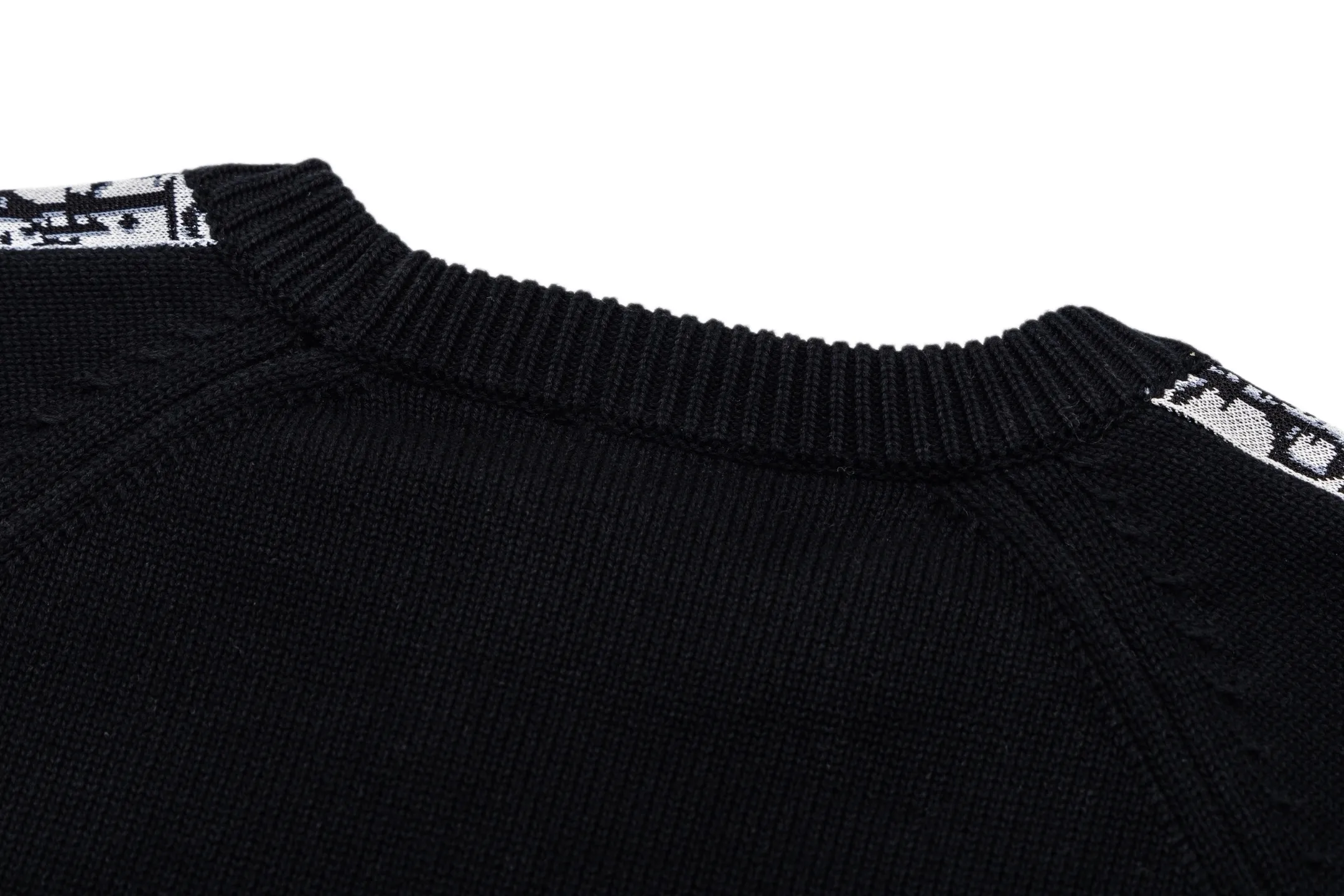 Oblique Jacquard Trim Wool-Blend Sweater D27019820 — view 4