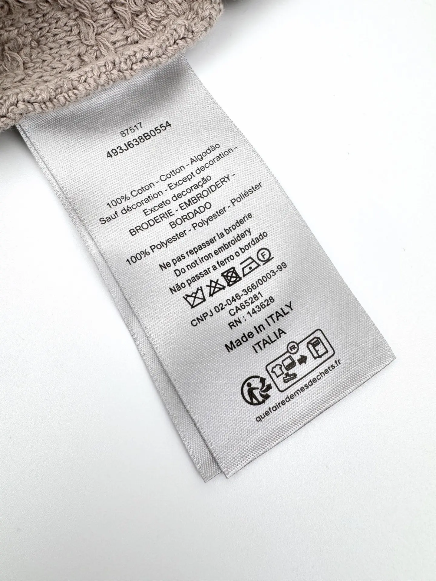 Oblique All-Over Jacquard Cotton-Blend Sweater D27021923 — view 9
