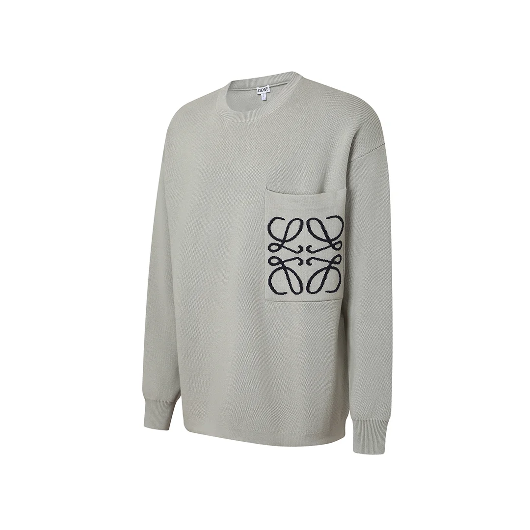 Anagram Jacquard Pocket Oversized Sweater D27020038 — view 2