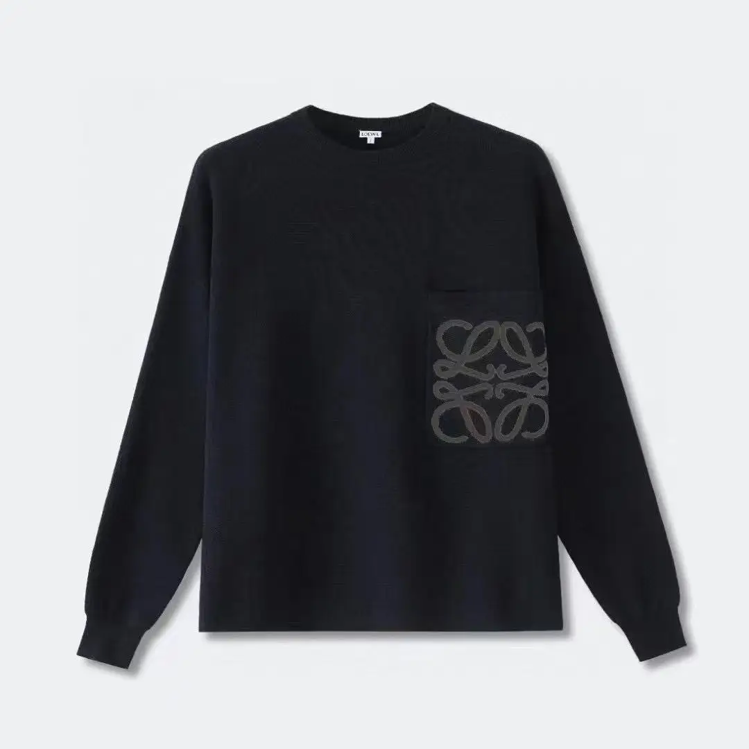 Anagram Jacquard Pocket Oversized Sweater D27020039