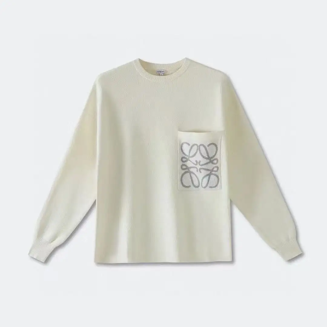 Anagram Jacquard Pocket Oversized Sweater D27020040