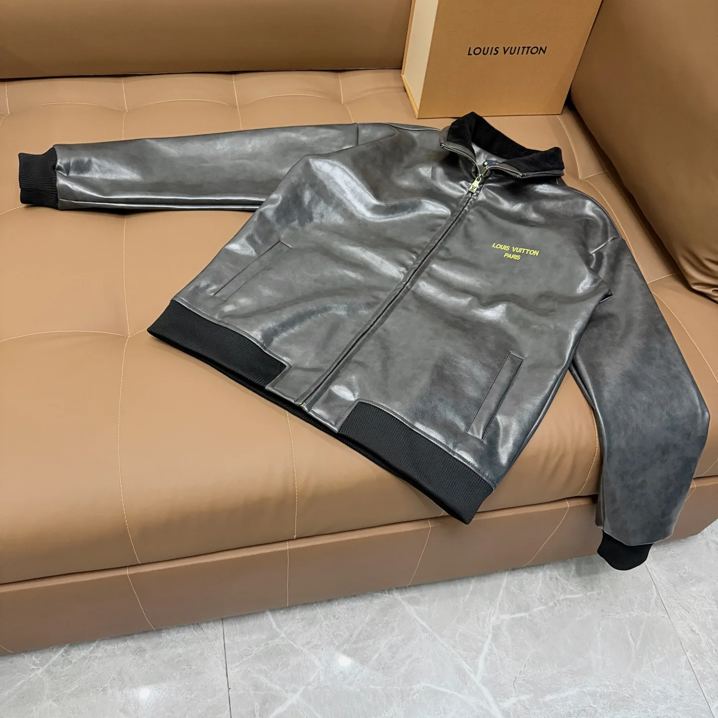 Louis Vuitton Embroidered Lambskin Bomber Jacket D27021359