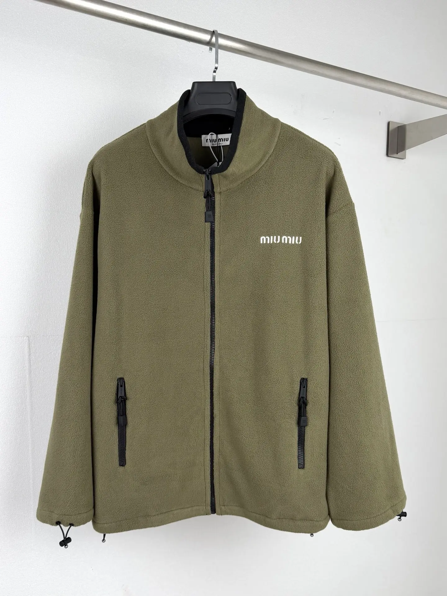 Embroidered Fleece Zip-Up Jacket D27020014