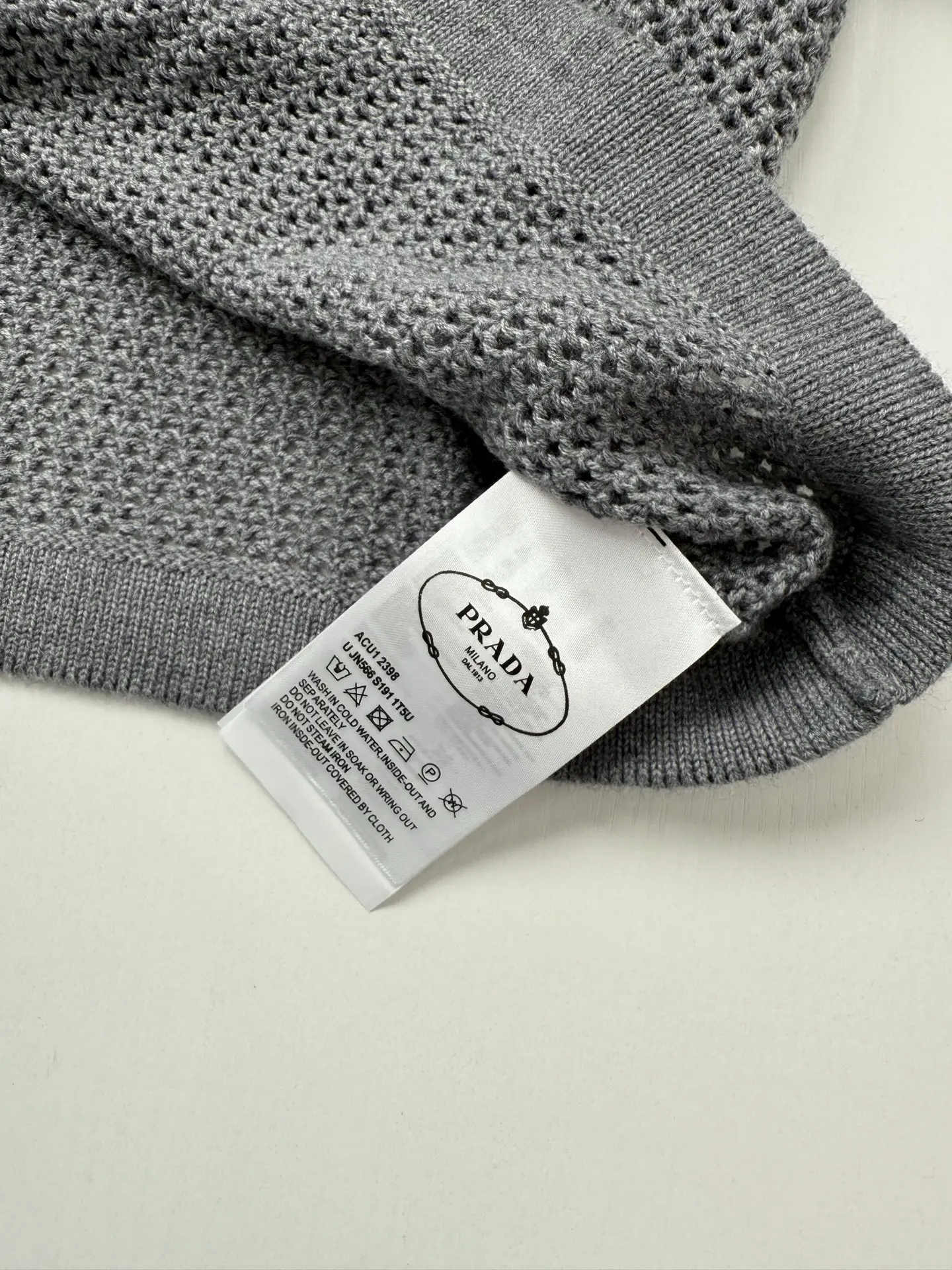 Open-Knit Mesh Polo Cardigan D27023442 — view 6