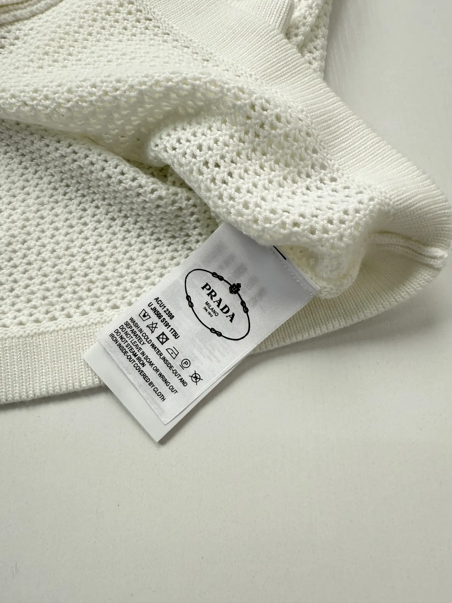 Open-Knit Mesh Polo Cardigan D27023441 — view 5