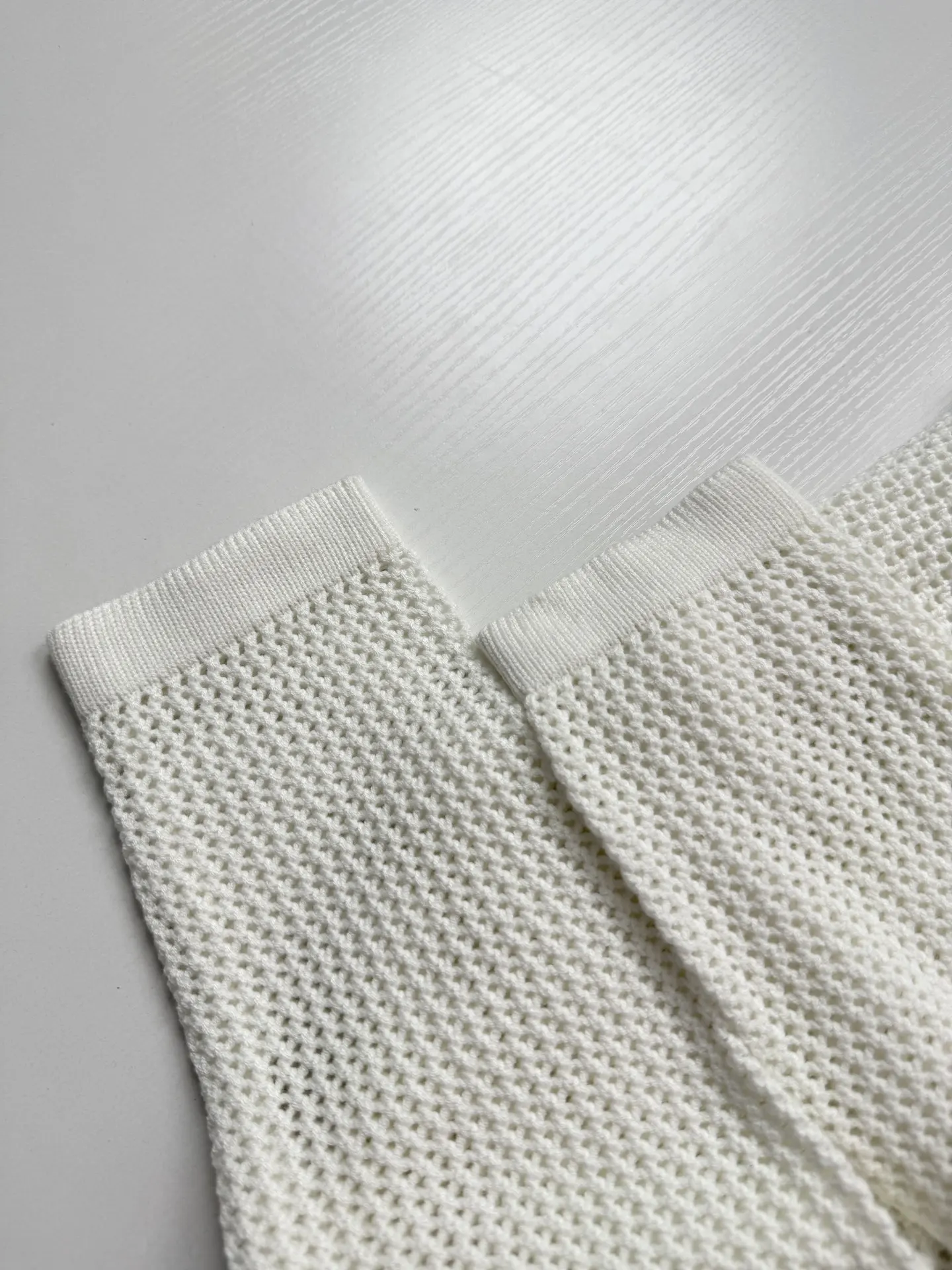 Open-Knit Mesh Polo Cardigan D27023441 — view 7