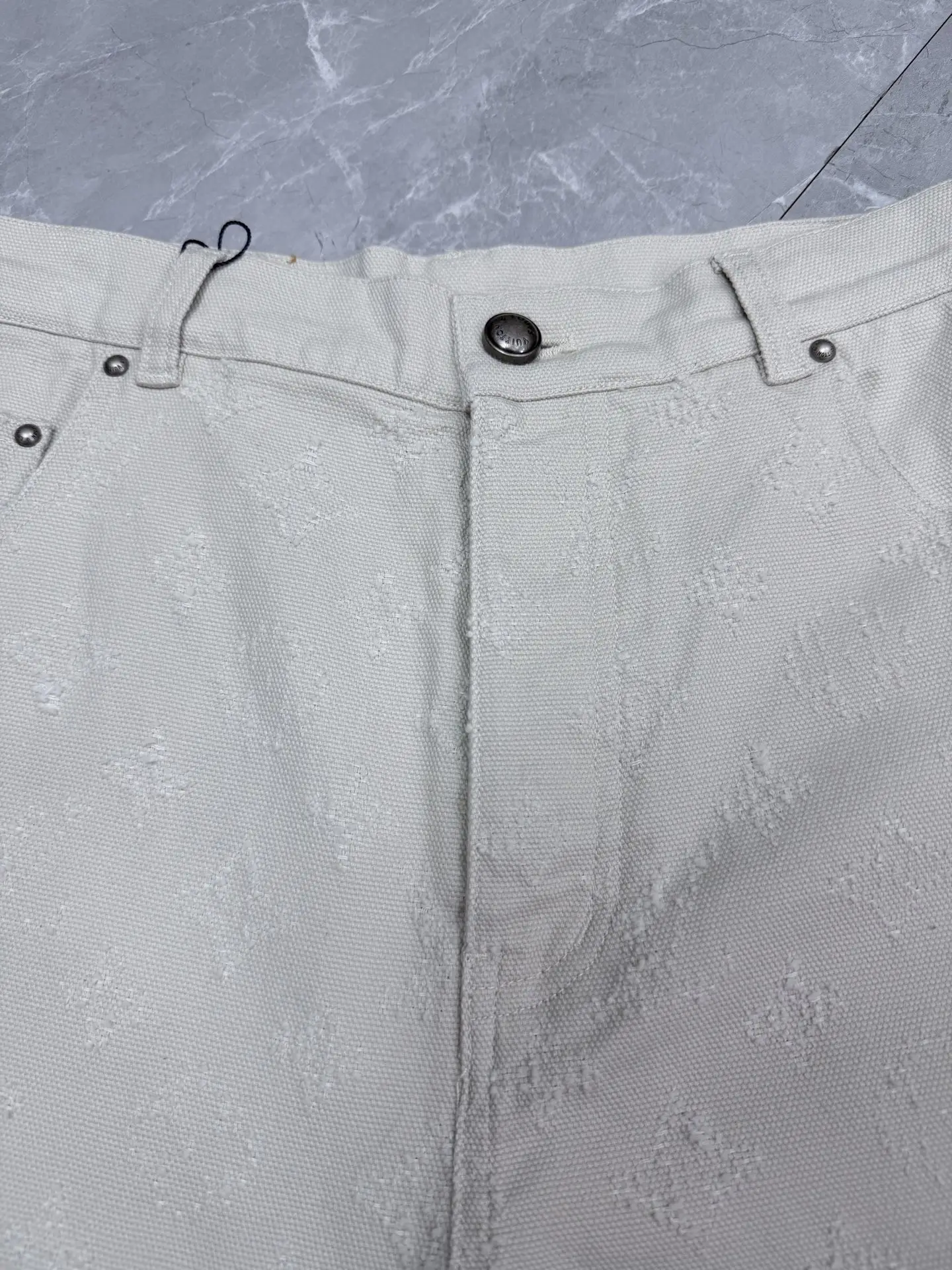 Monogram Needle-Punch Straight-Leg Jeans D27022035 — view 3