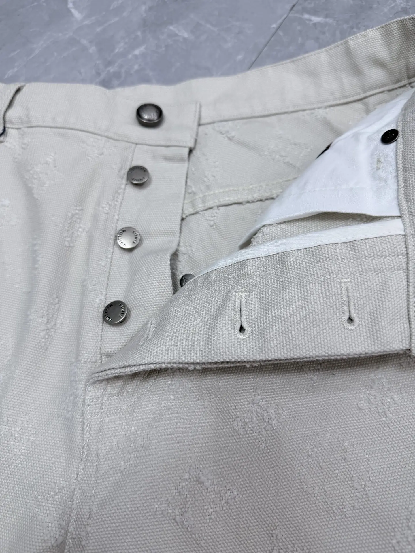 Monogram Needle-Punch Straight-Leg Jeans D27022035 — view 5