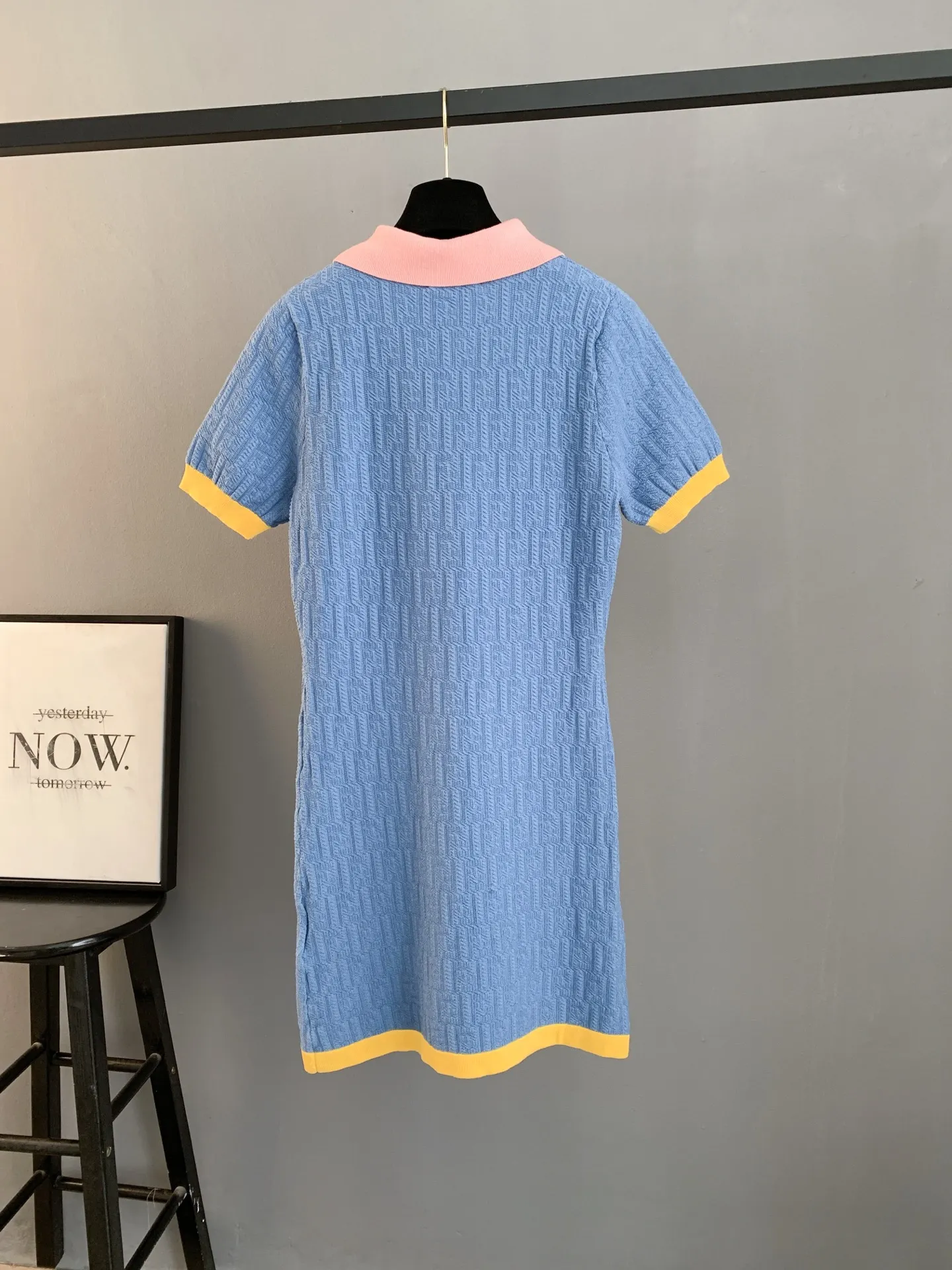 FF Monogram Jacquard Knit Polo Dress D27022764 — view 2