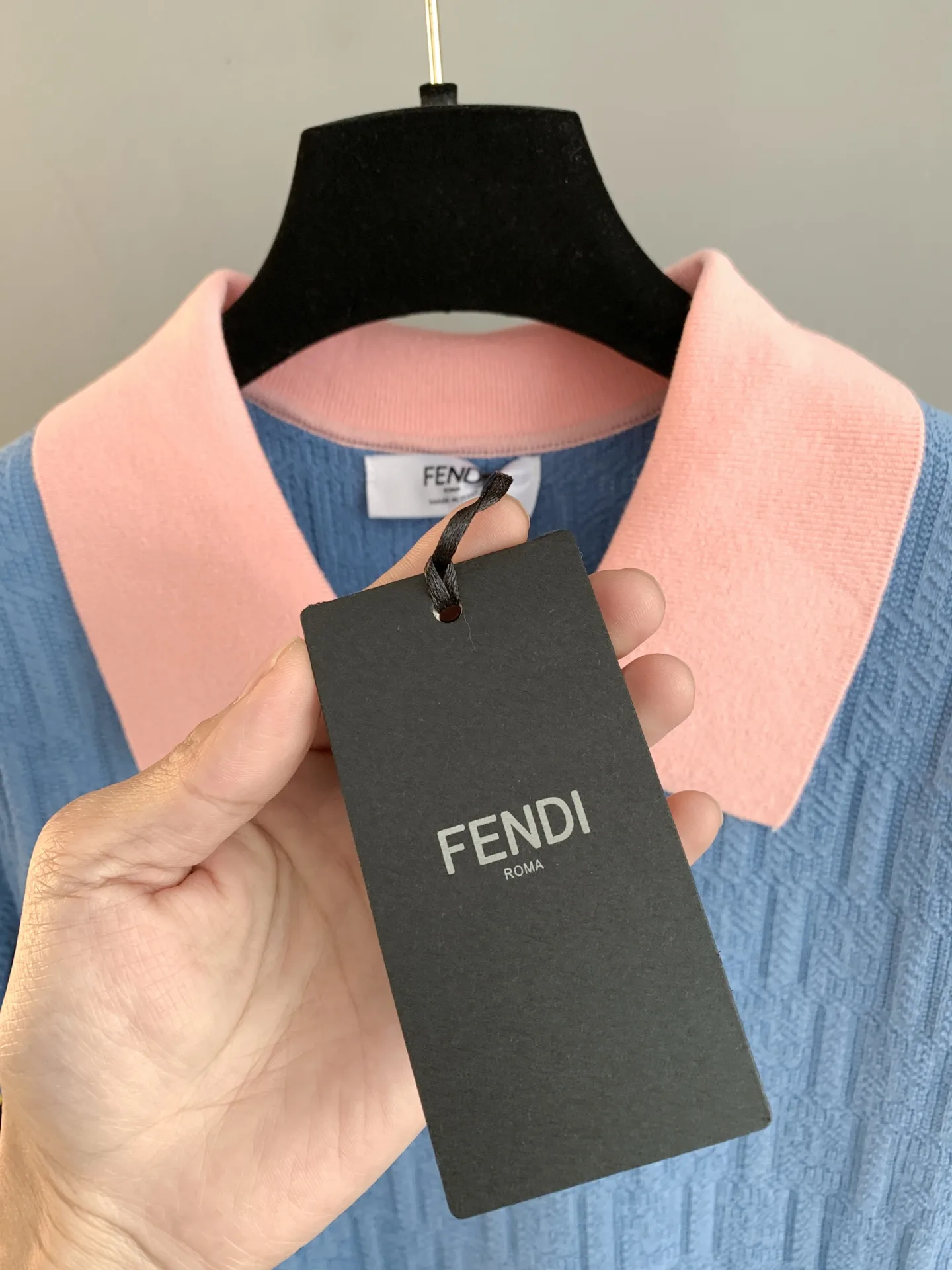 FF Monogram Jacquard Knit Polo Dress D27022764 — view 11