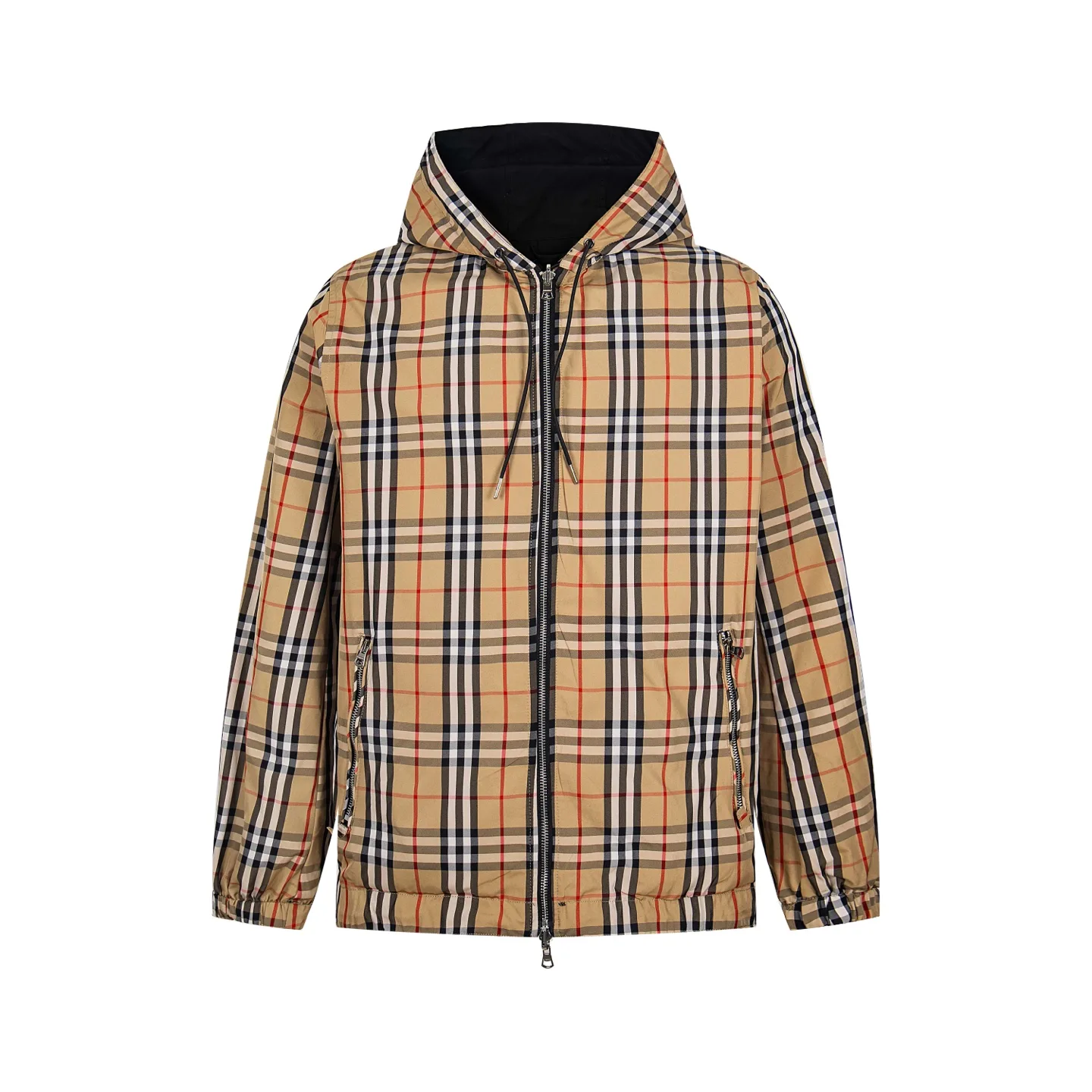 Reversible Check Hooded Jacket D27522197