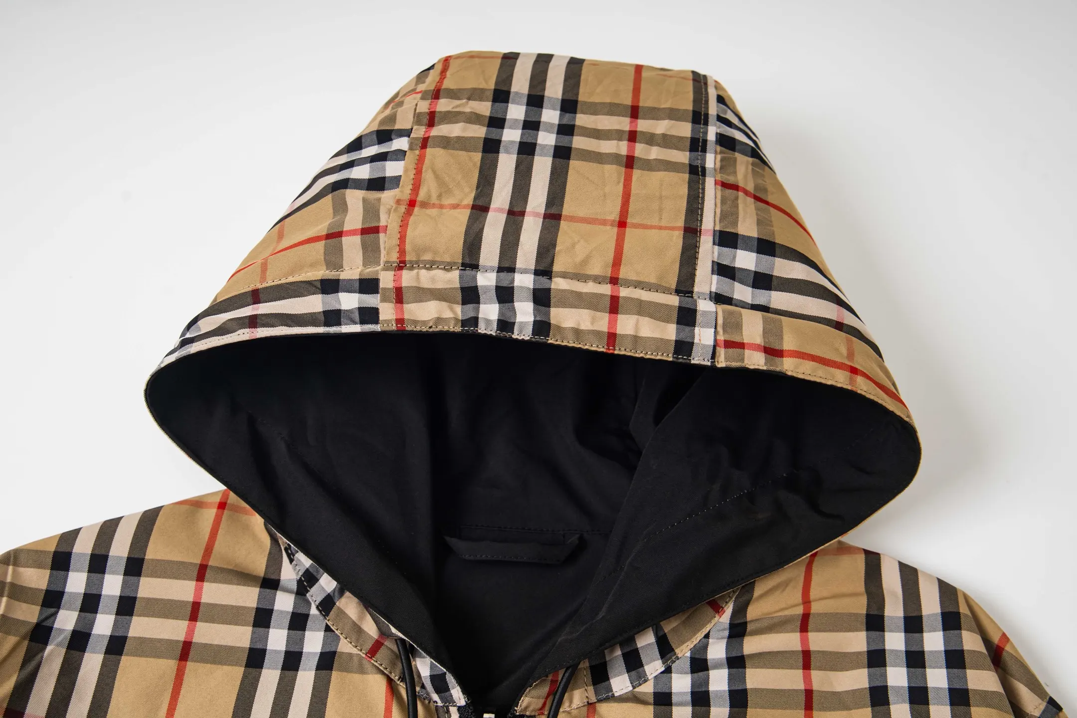 Reversible Check Hooded Jacket D27522197 — view 3