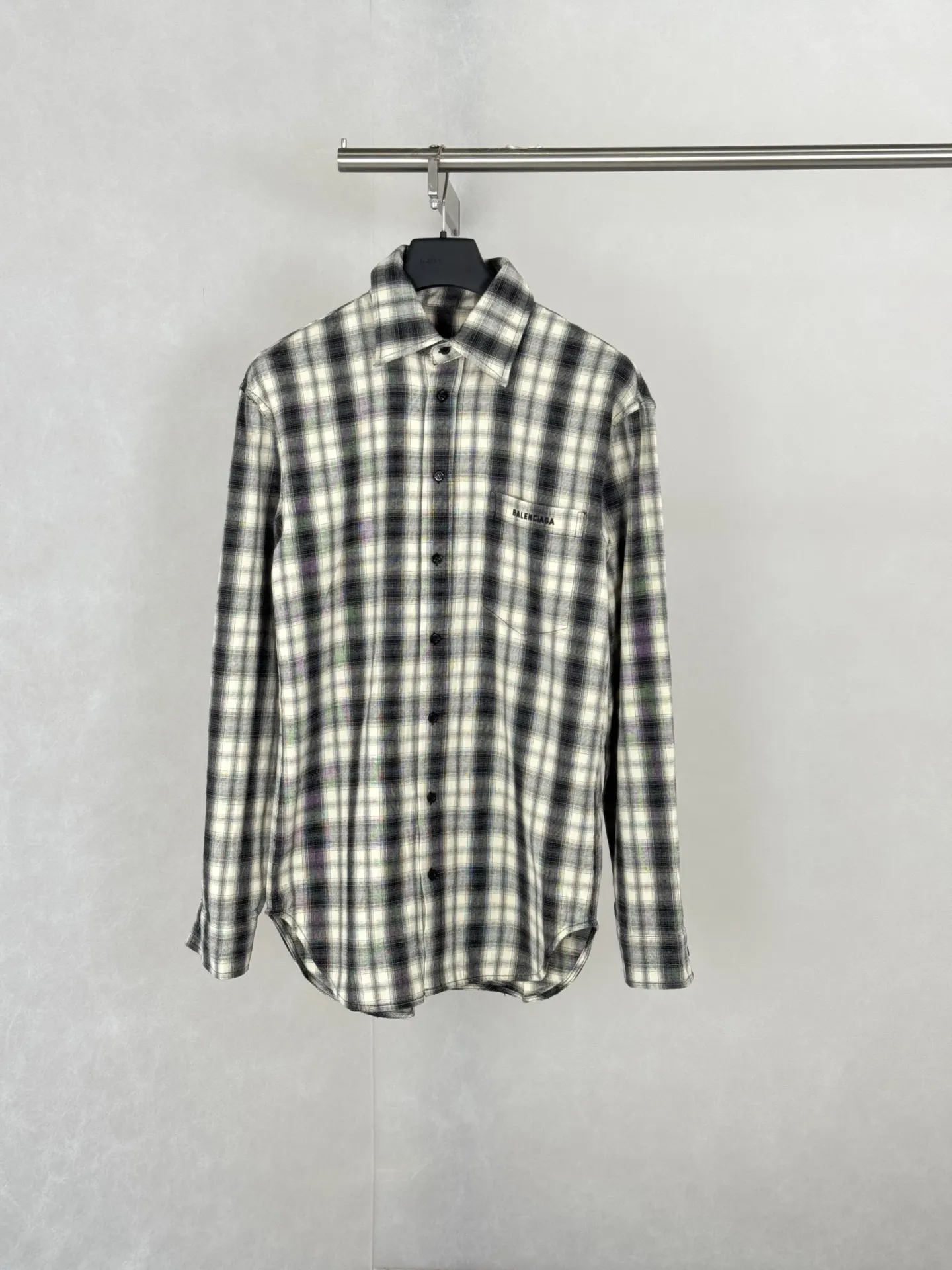 Logo-Embroidered Checked Flannel Shirt D27519933