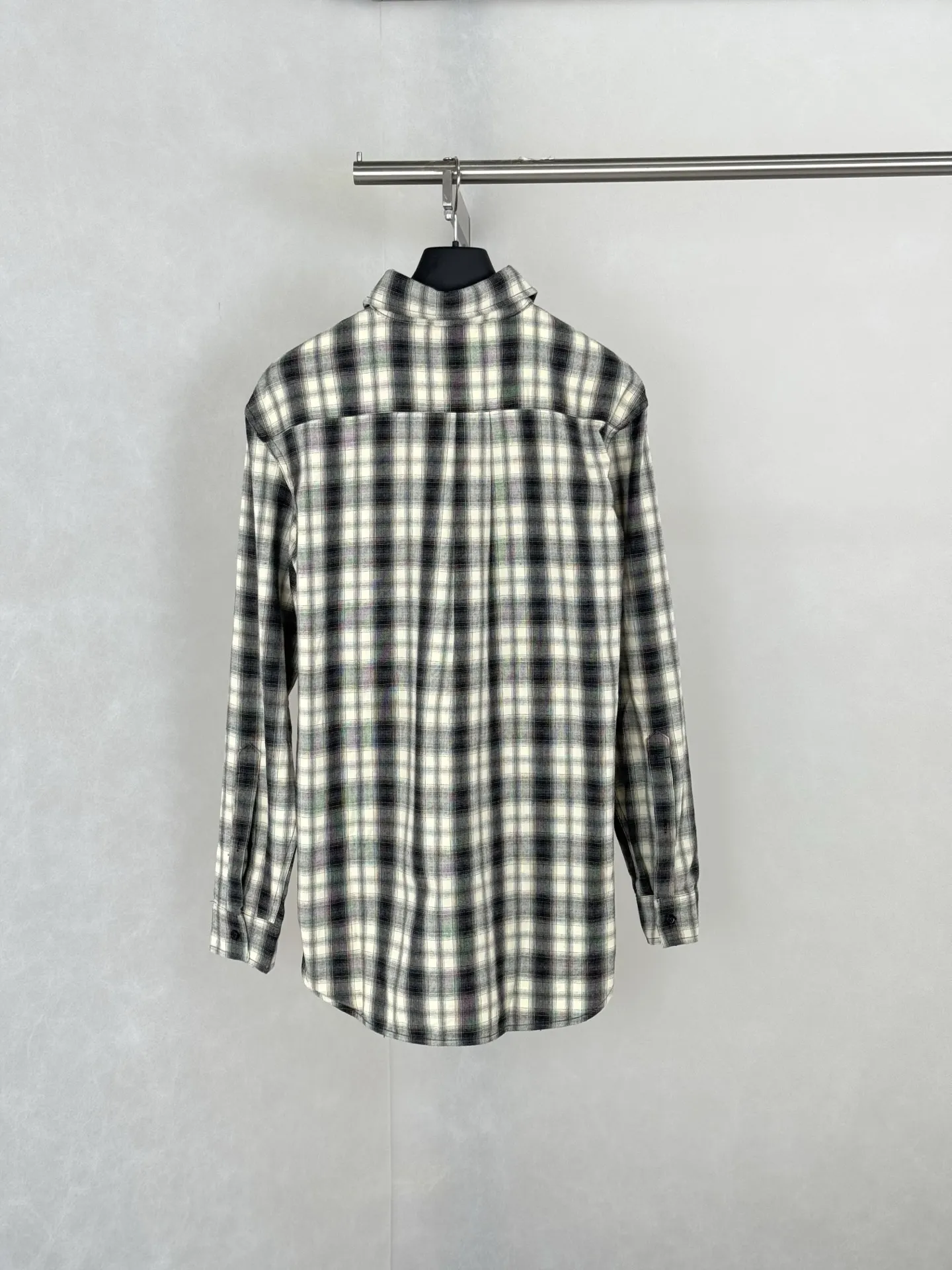 Logo-Embroidered Checked Flannel Shirt D27519933 — view 2