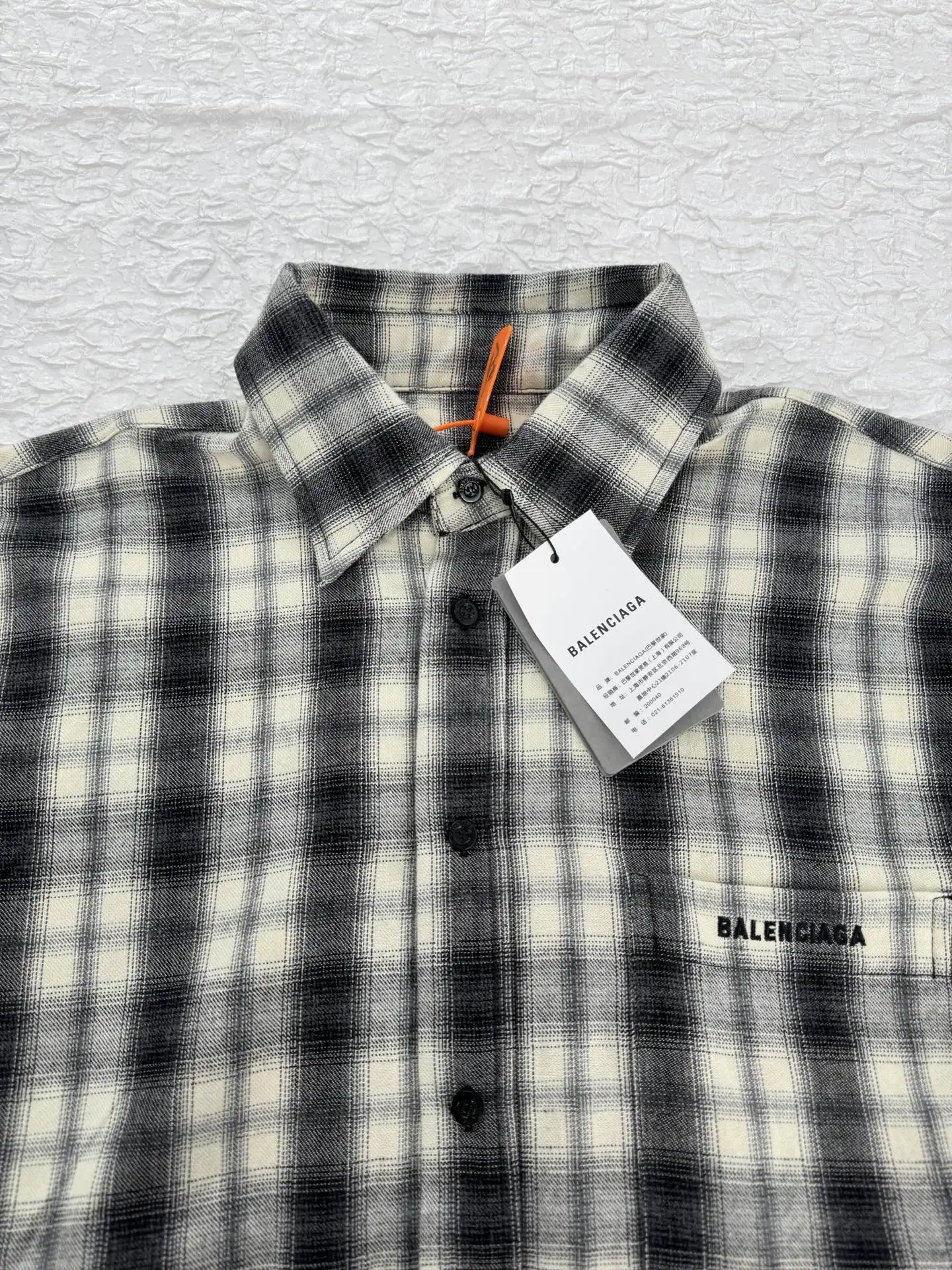 Logo-Embroidered Checked Flannel Shirt D27519933 — view 4