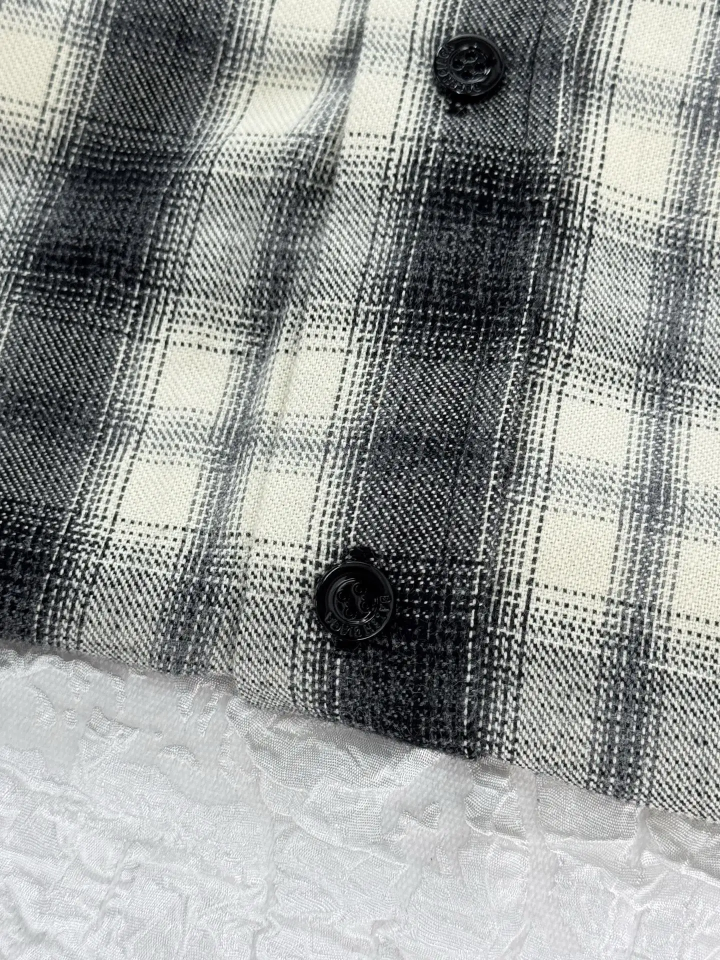 Logo-Embroidered Checked Flannel Shirt D27519933 — view 8