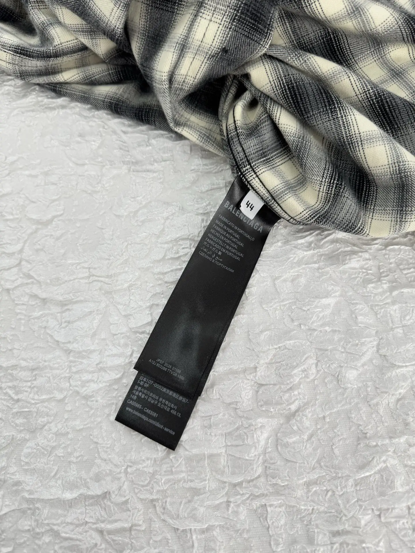 Logo-Embroidered Checked Flannel Shirt D27519933 — view 9