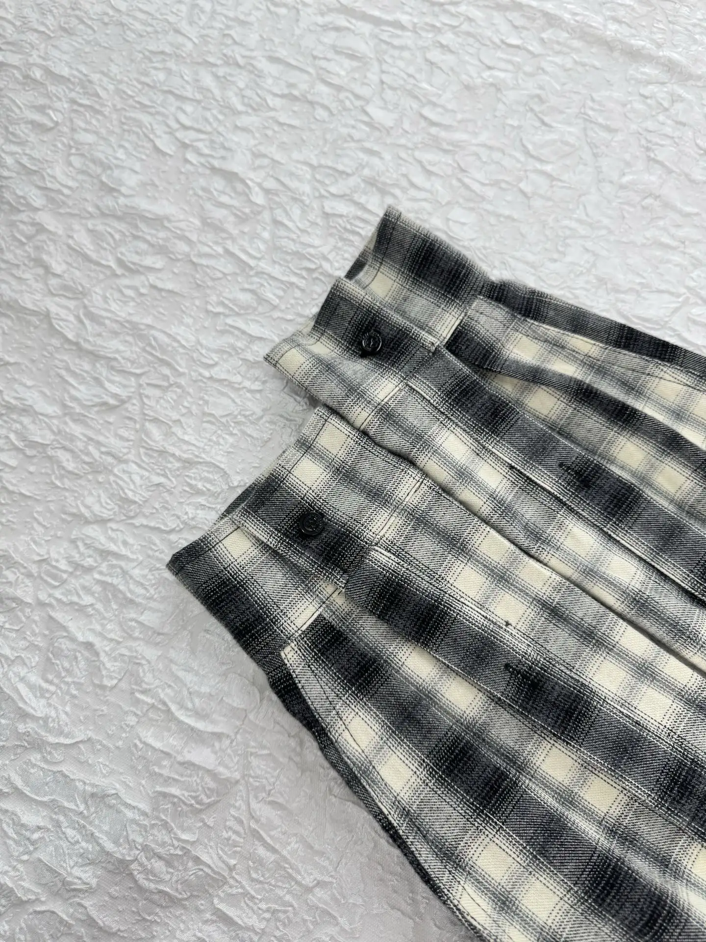 Logo-Embroidered Checked Flannel Shirt D27519933 — view 10