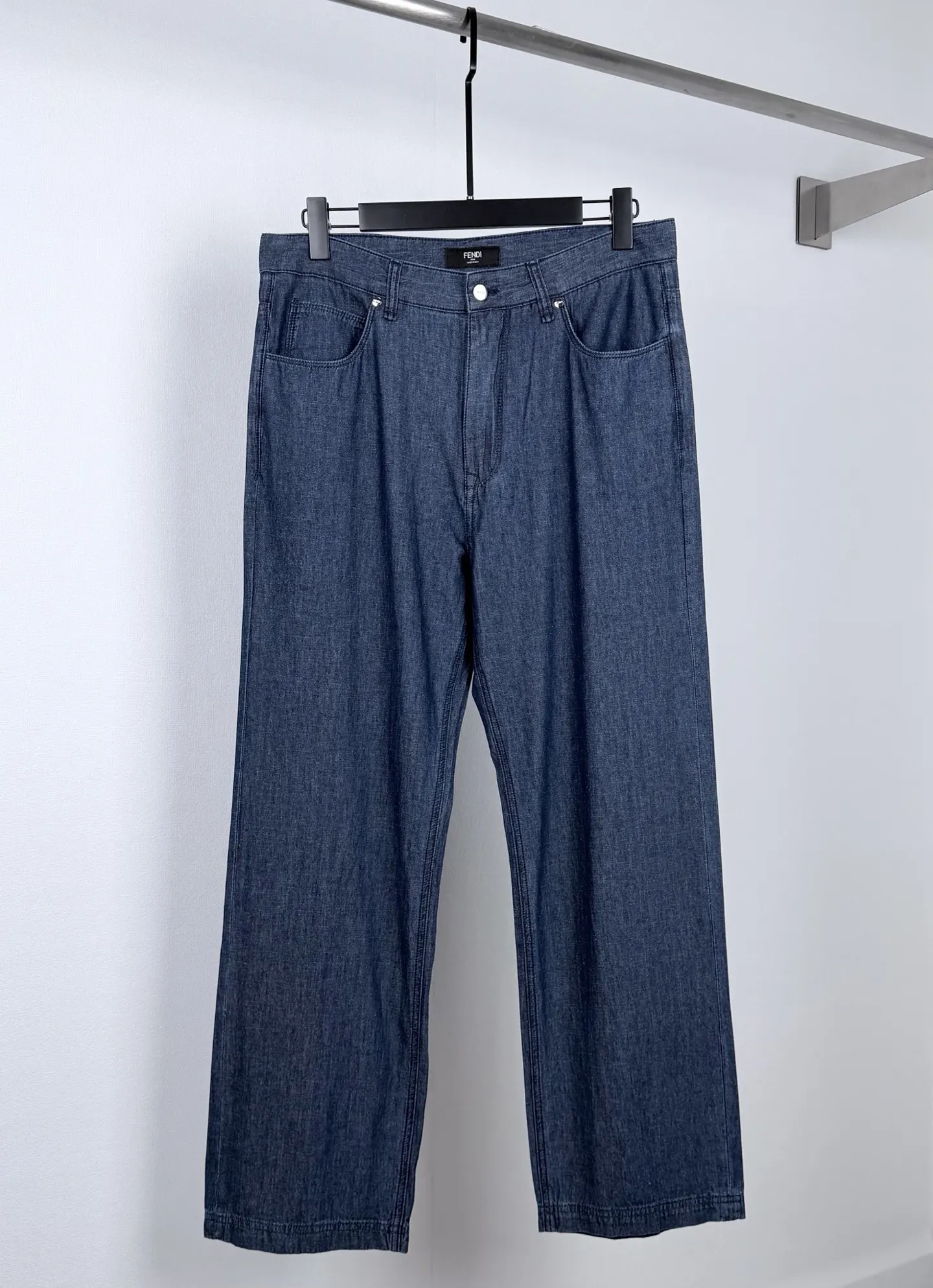 FF Logo Embroidered Straight-Leg Jeans D27520101