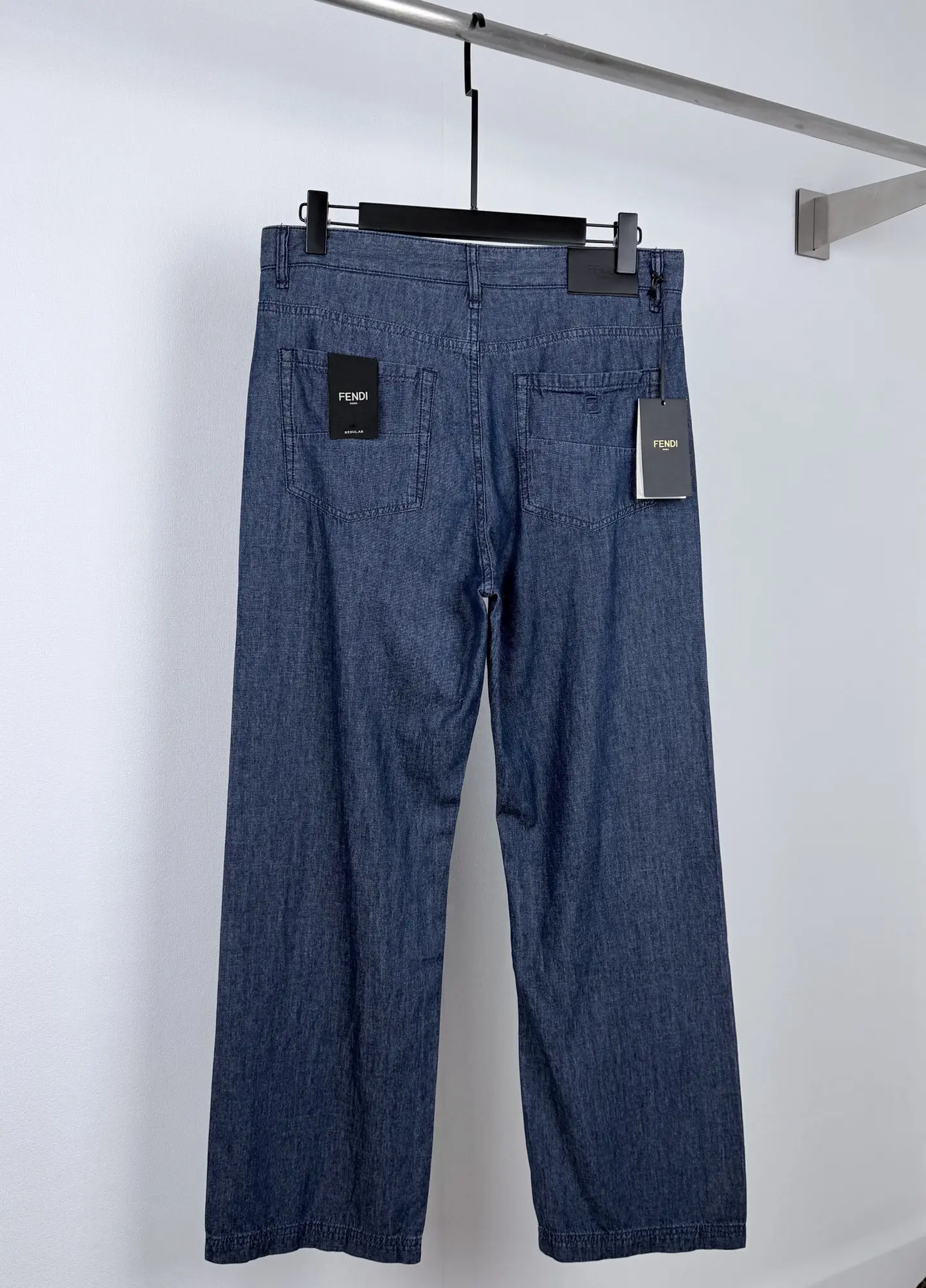 FF Logo Embroidered Straight-Leg Jeans D27520101 — view 3